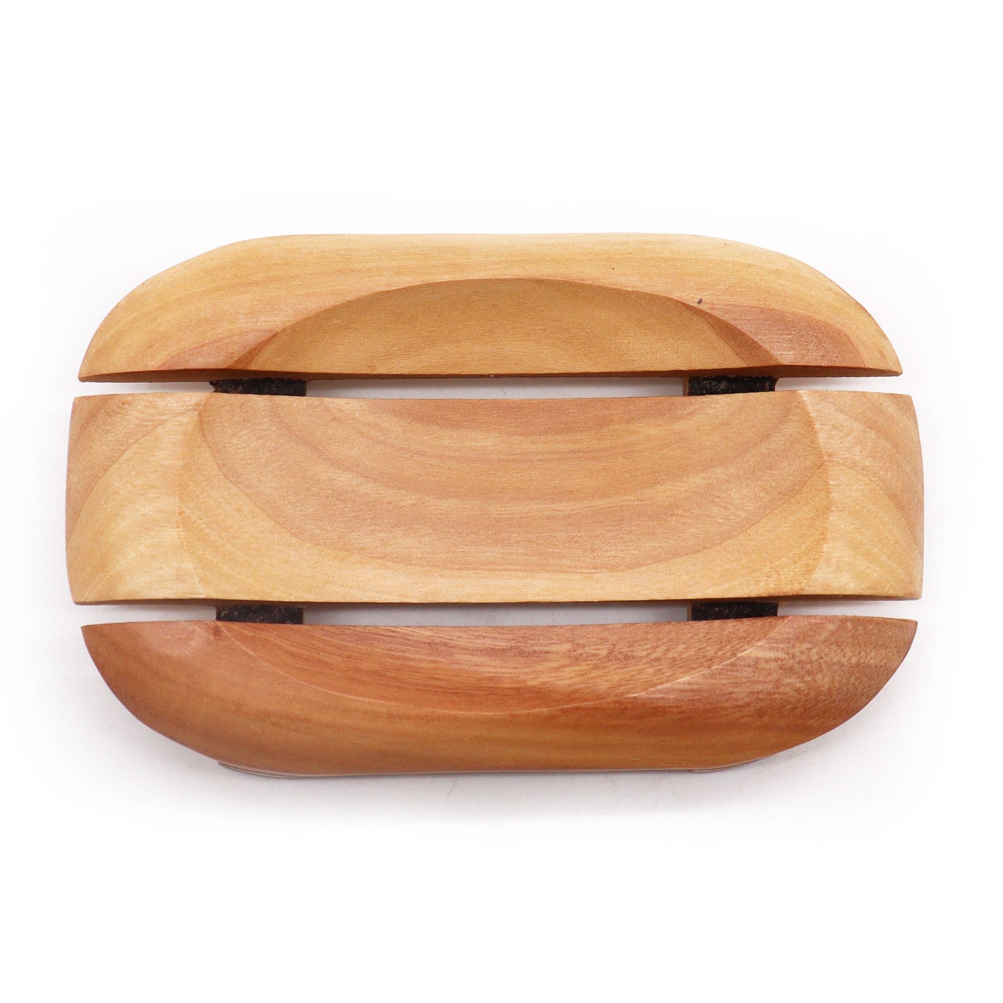 Mahogany Soap Dish - Oval in Rectangle