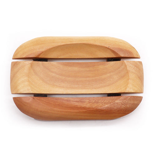 Mahogany Soap Dish - Oval in Rectangle