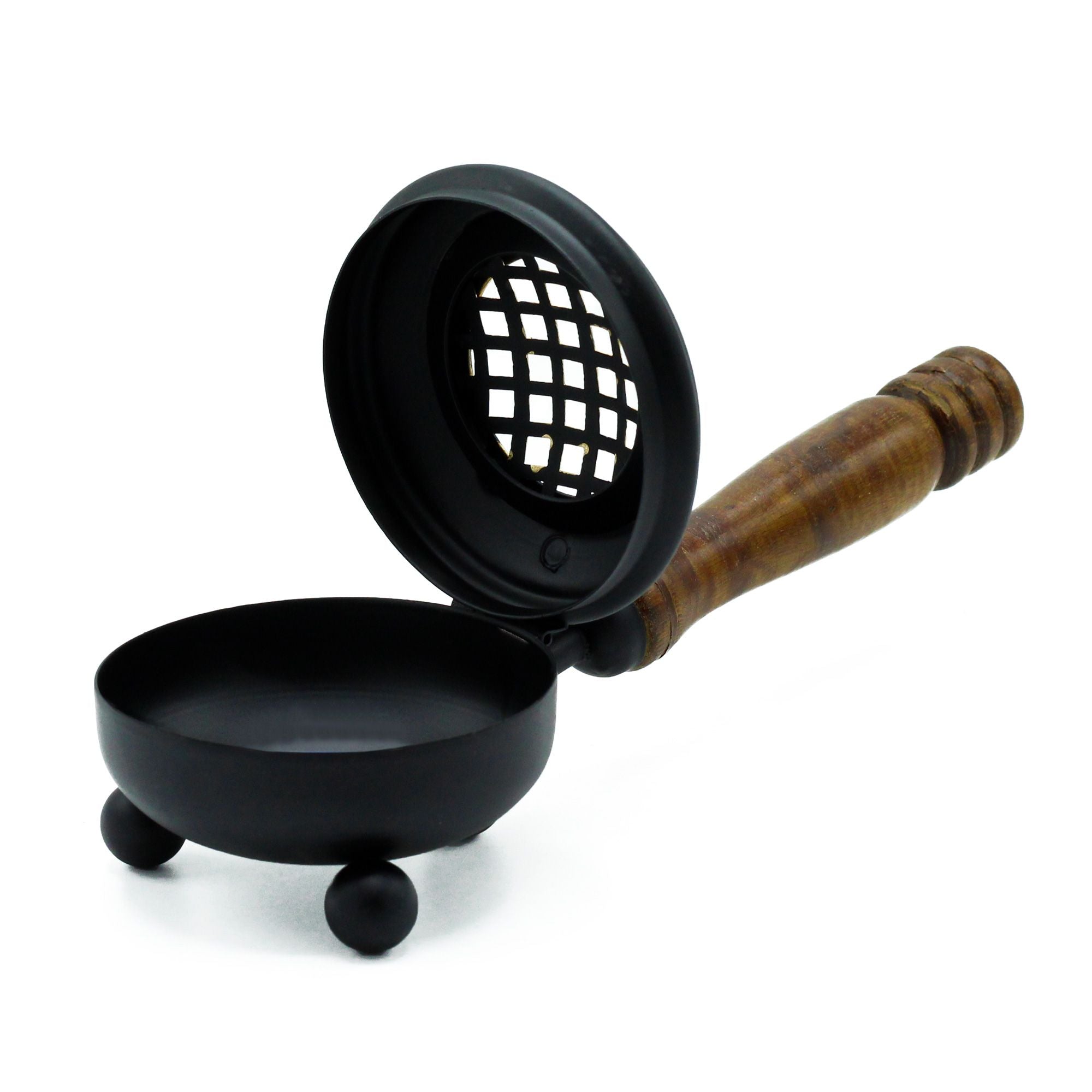 Iron Censer Incense Burner Medium - Gold detail