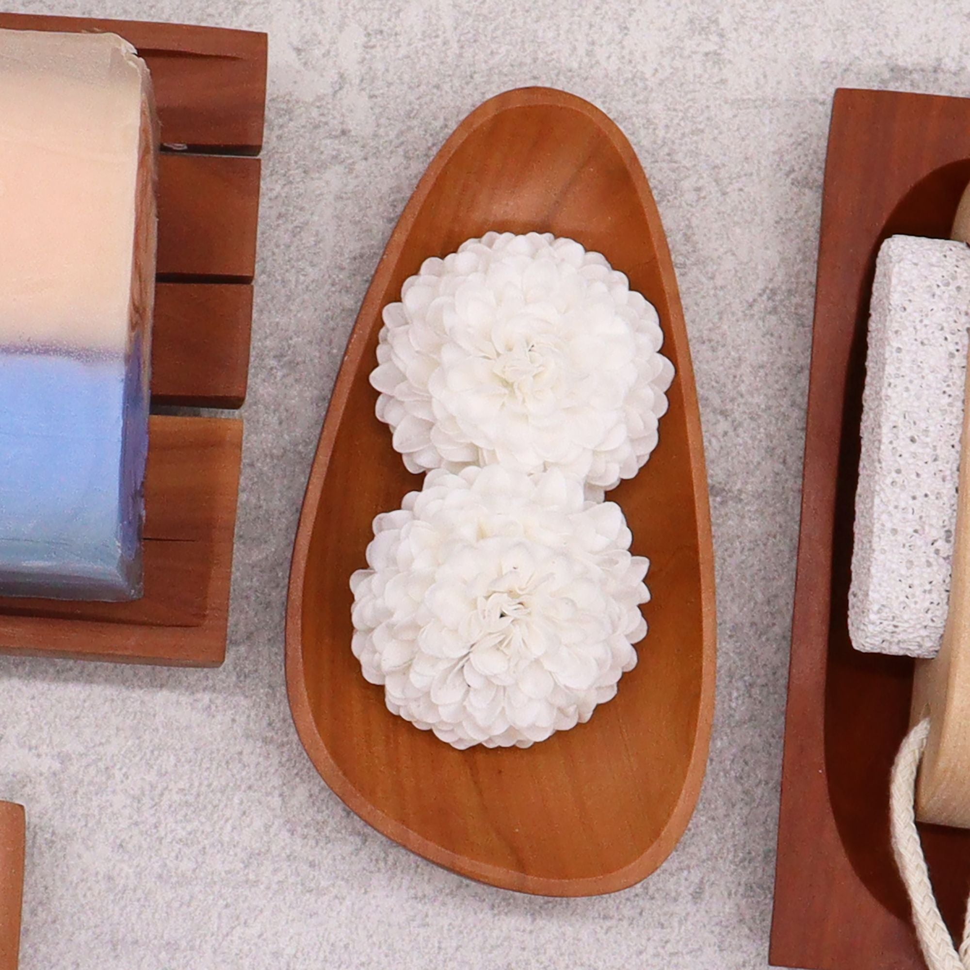 Mahogany Soap Dish - Pebble