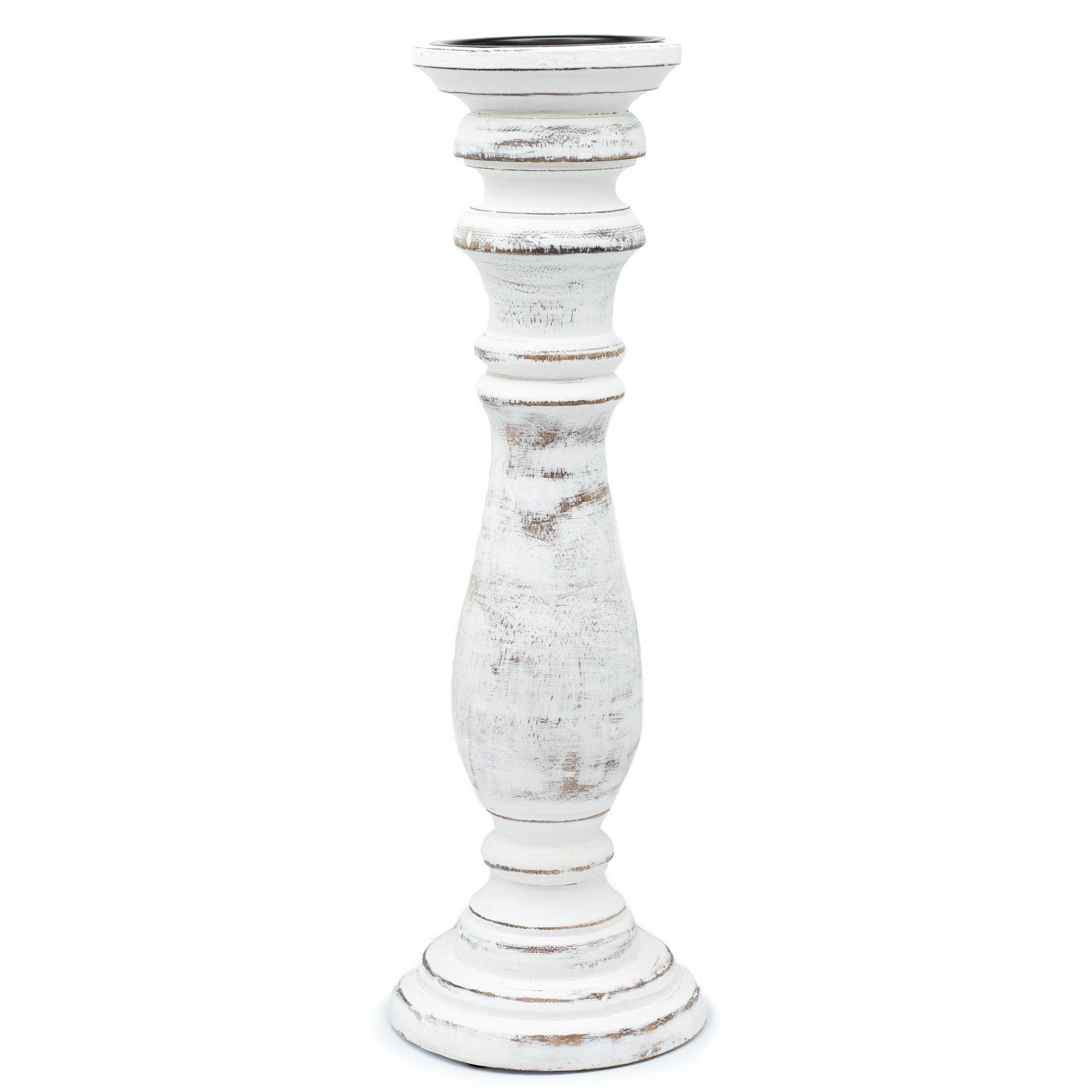 Classic Candle Stand – Whitewash Large