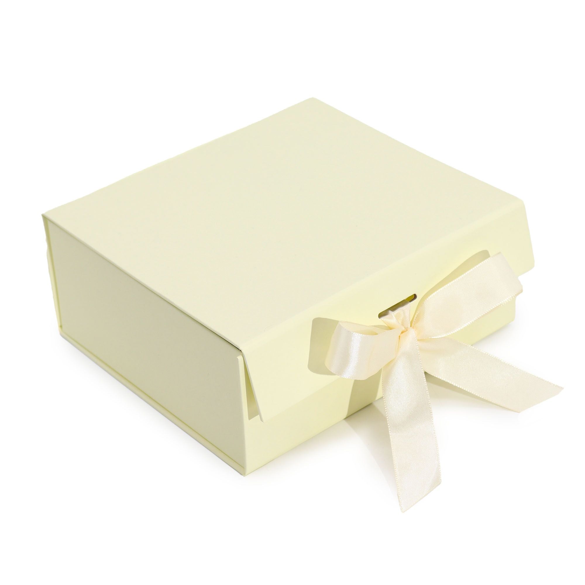 Flat Pack Gift Box - Medium Square - Ivory