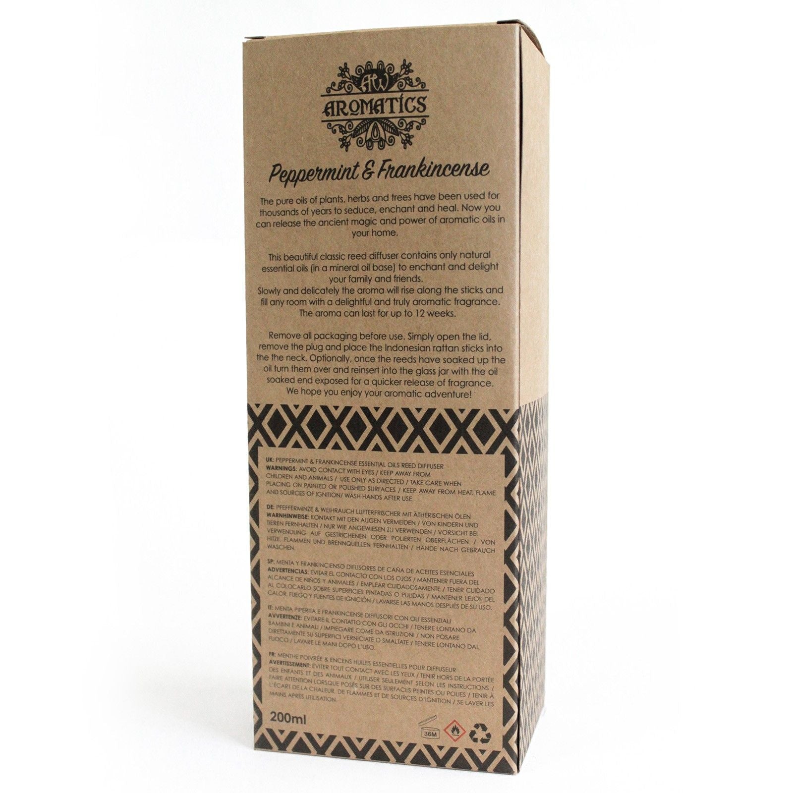 Reed Diffuser 200 ml – Peppermint &amp; Frankincense