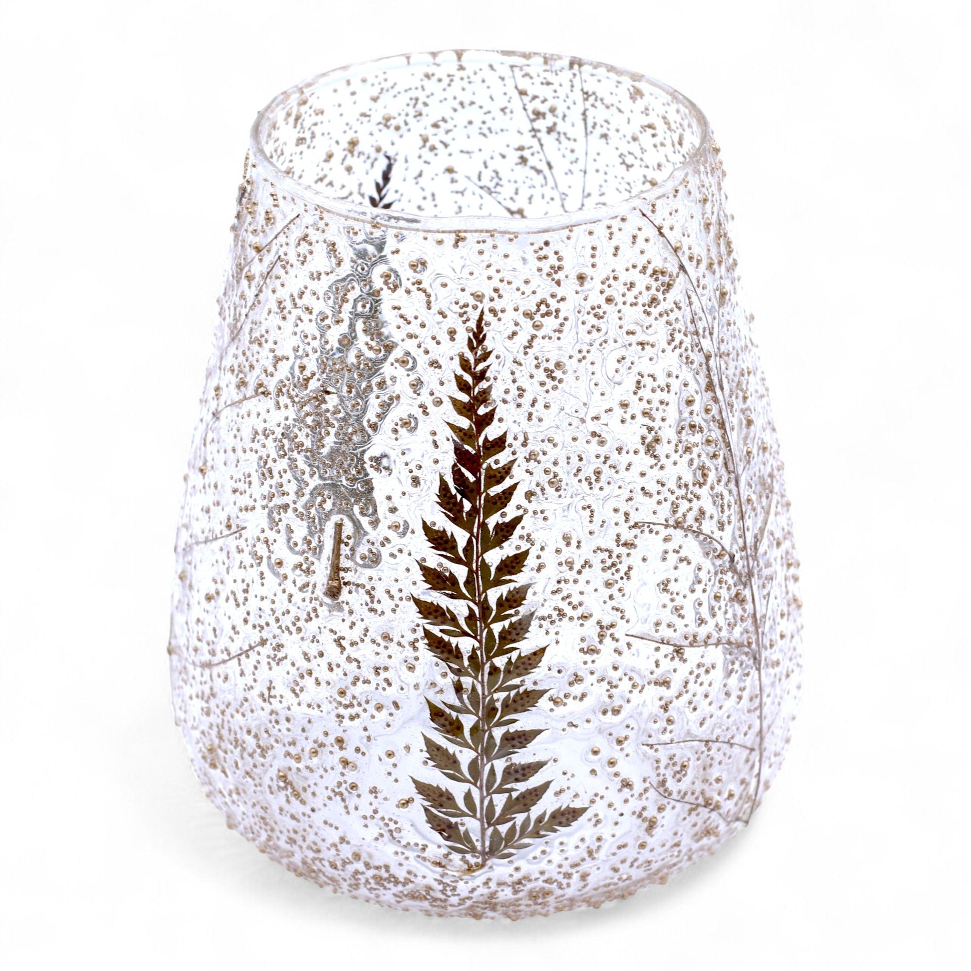 Natural Floral Glass – Large Bowl Candle Holder – Pino