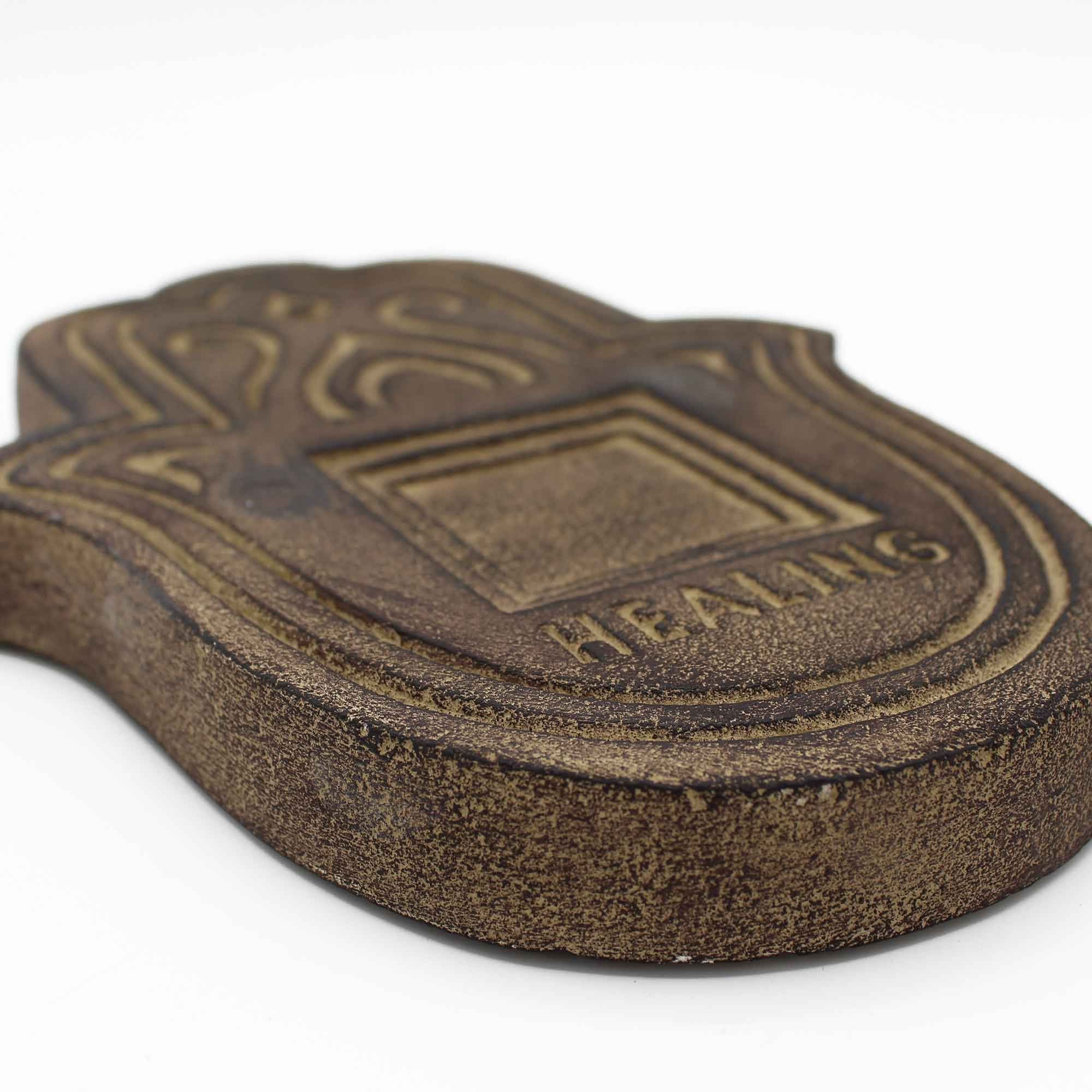 Healling Incense Plate - Black Lava Stone
