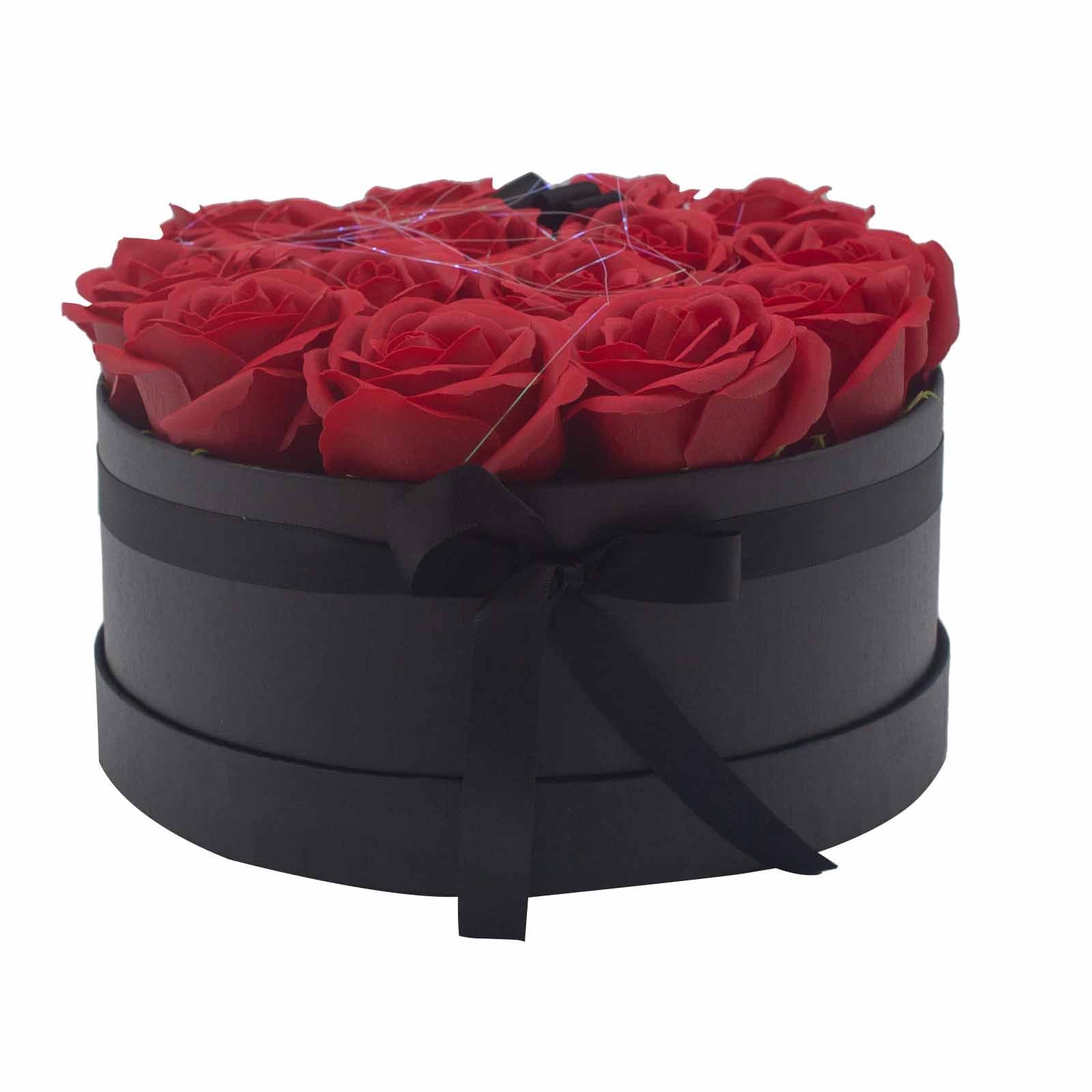 Flower Round Box - Red Roses