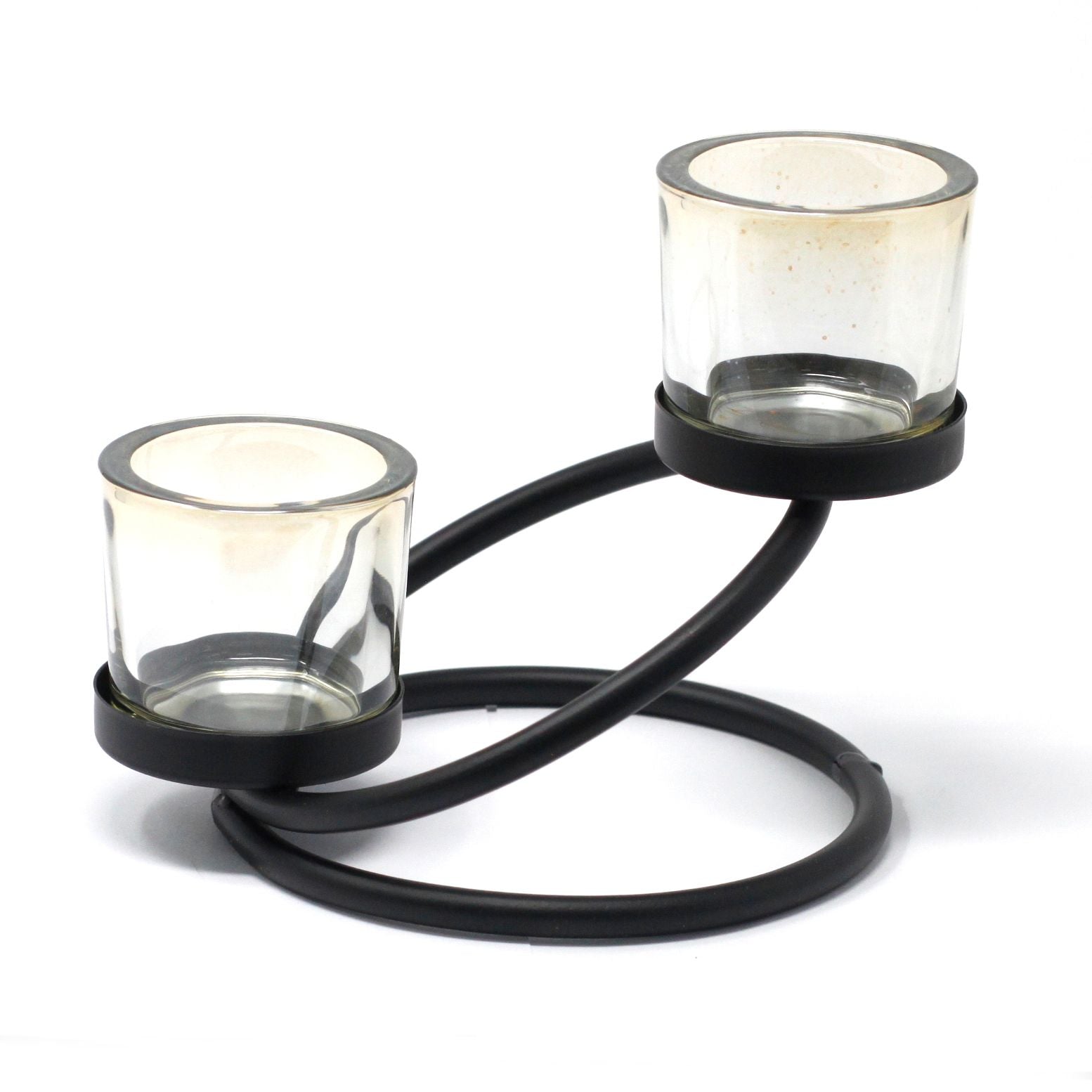 Centrepiece Iron Votive Candle Holder – 2 Cup Double Step