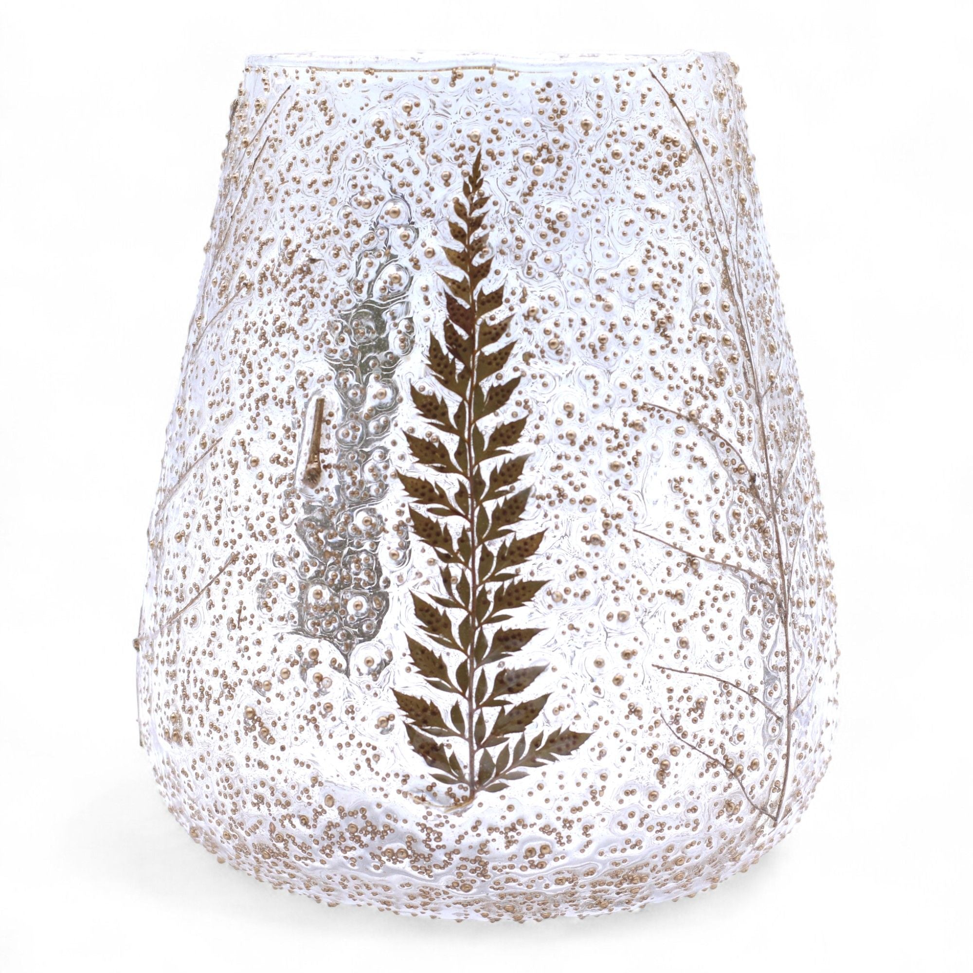 Natural Floral Glass – Large Bowl Candle Holder – Pino