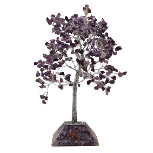 Gemstone Tree (320 Stones) - Amethyst on Orgonite Base