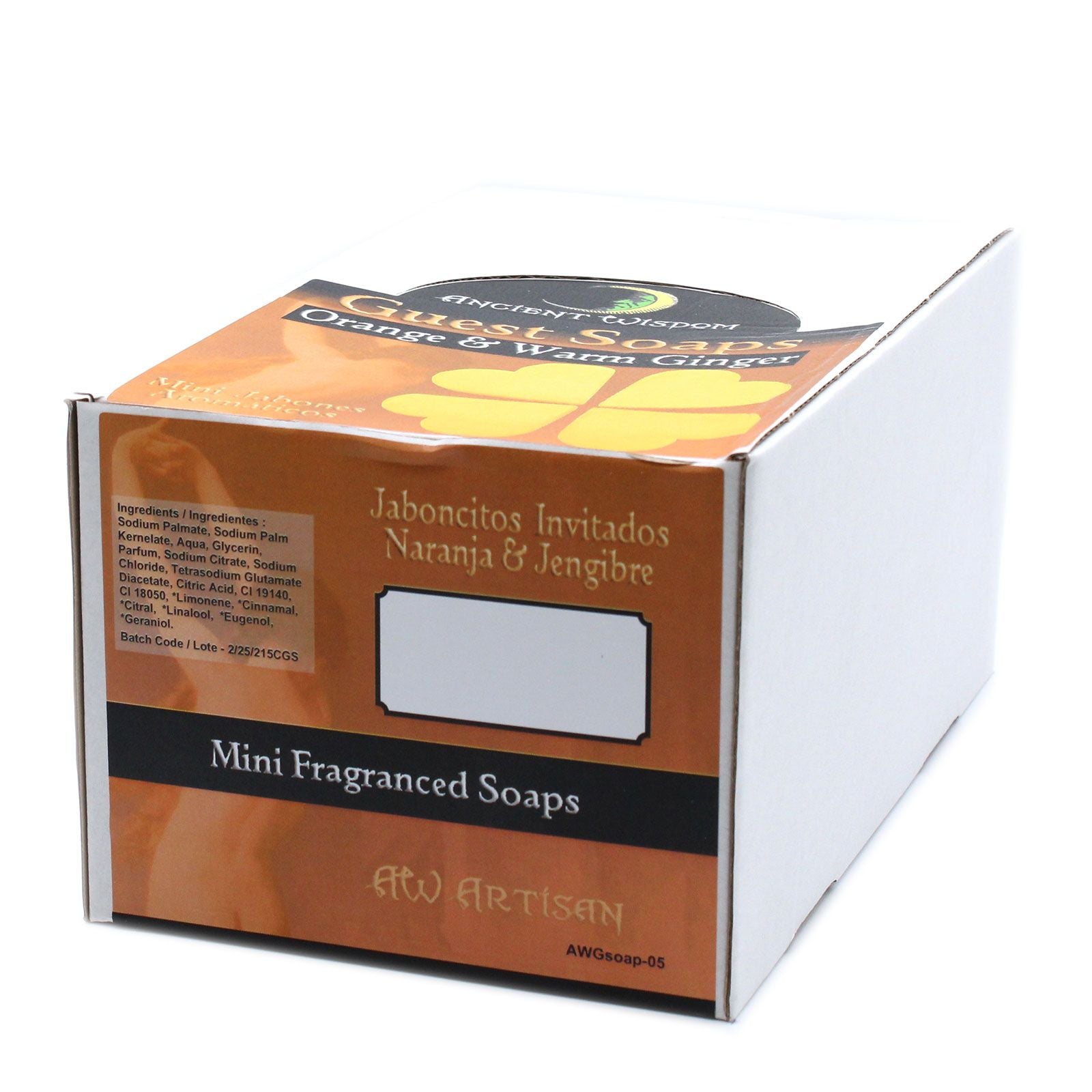 Heart Guest Soaps 10x - Orange & Warm Ginger