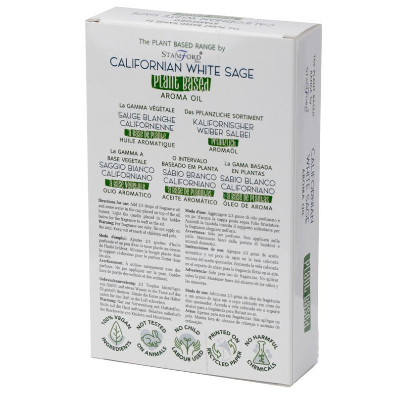 Plant Based Aroma Oil 10ml - Californian White Sage