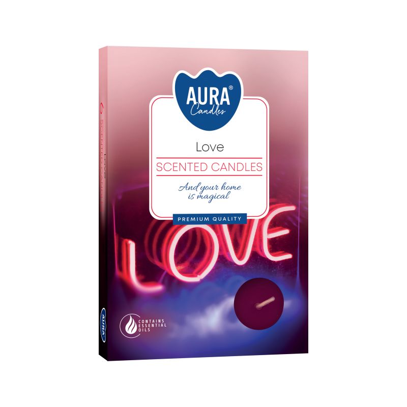 Scented Tealight Candle – Love (Pack of 6)