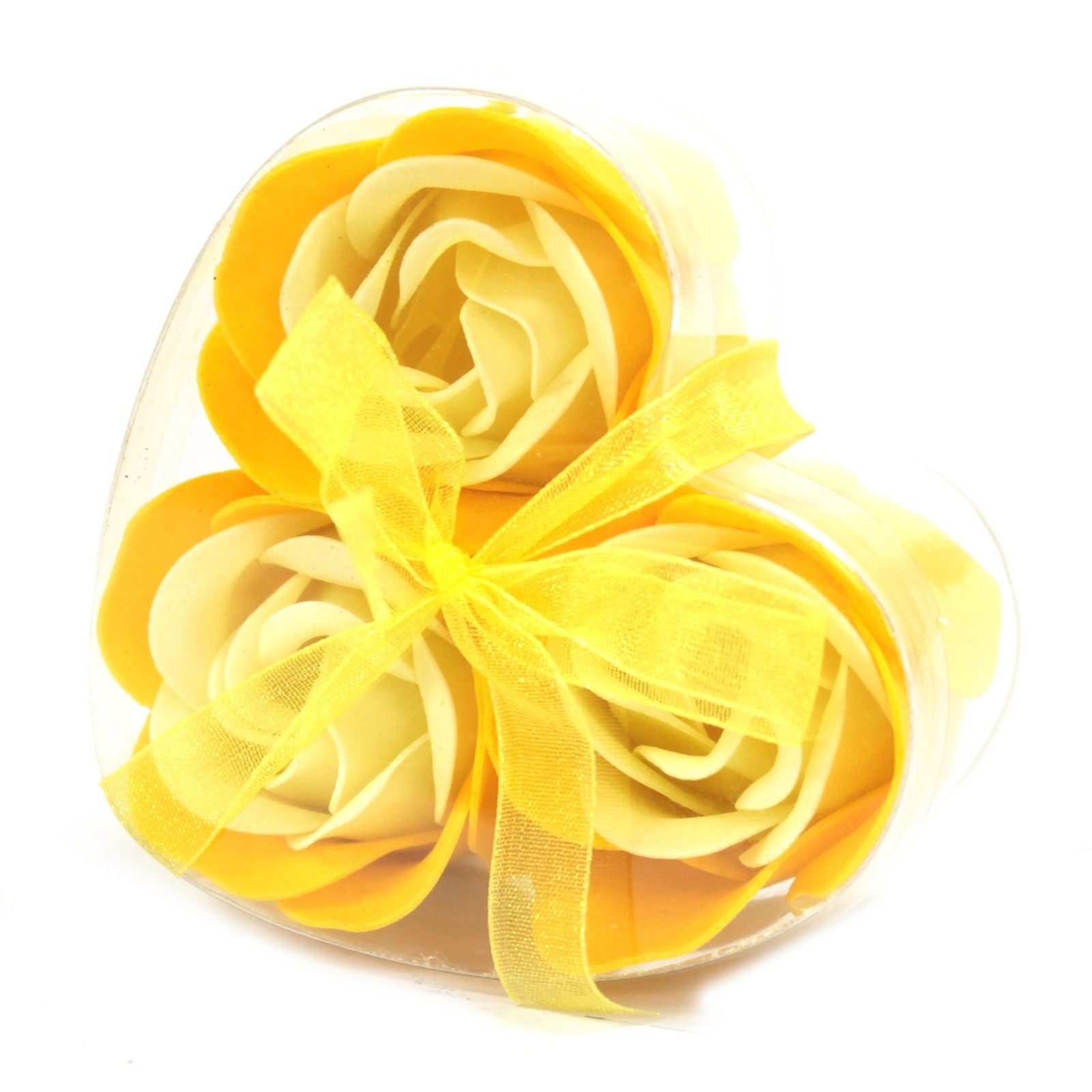 Heart Box of 3 - Yellow Roses