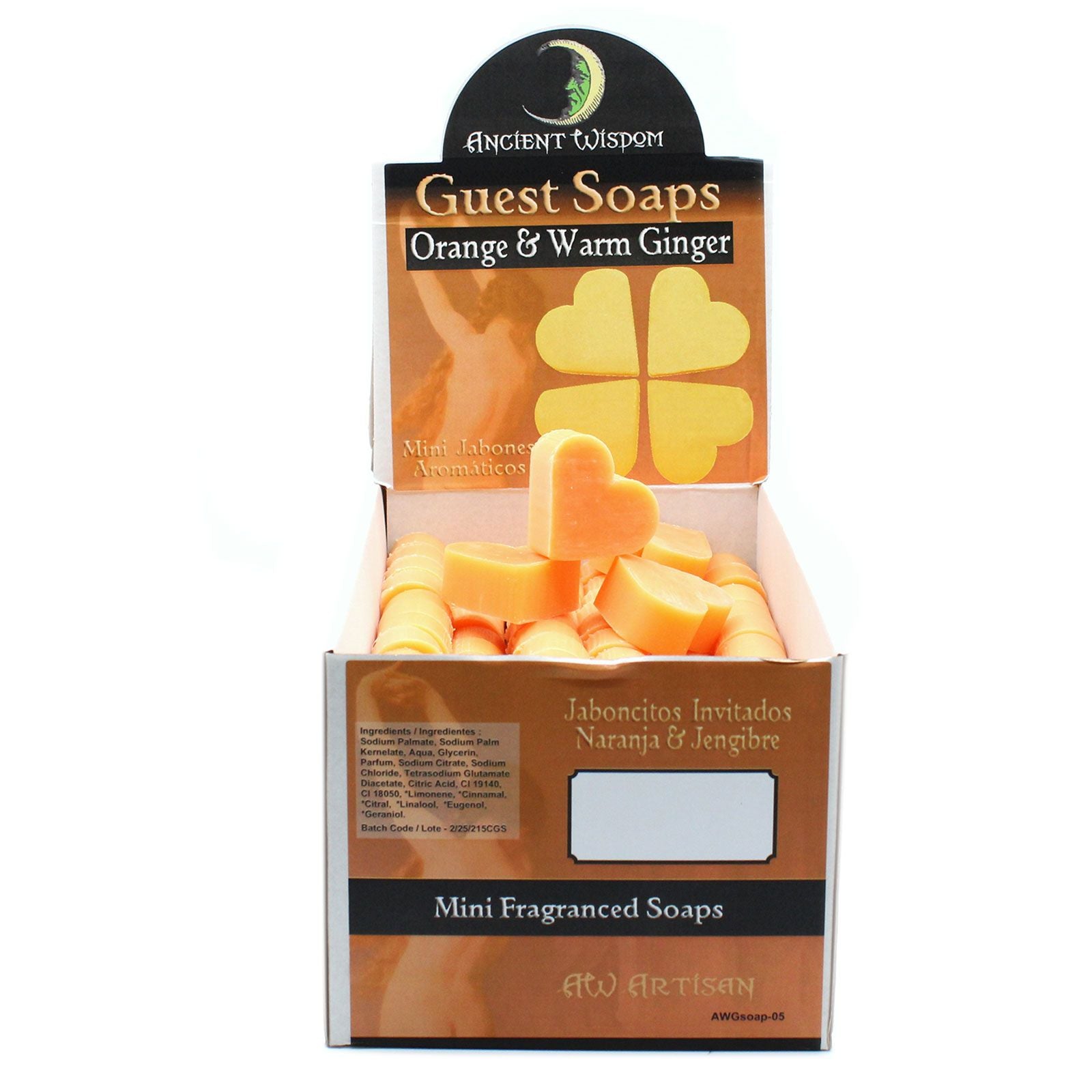 Heart Guest Soaps 10x - Orange & Warm Ginger
