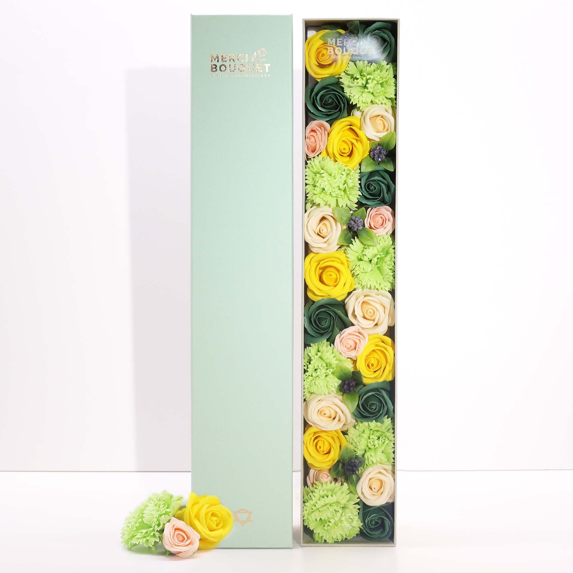 Merci Extra Long Gift Box – Spring Celebrations Yellow & Greens