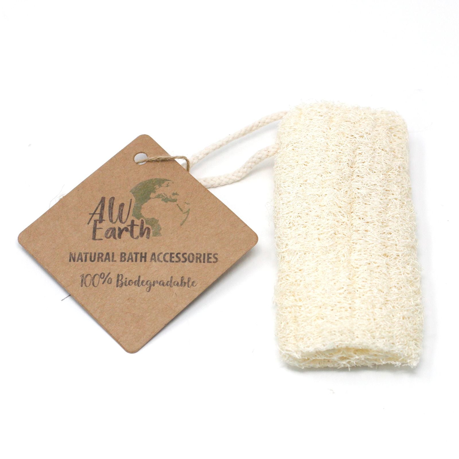 Natural Loofah Scrub on Rope 5" 12.7 cm