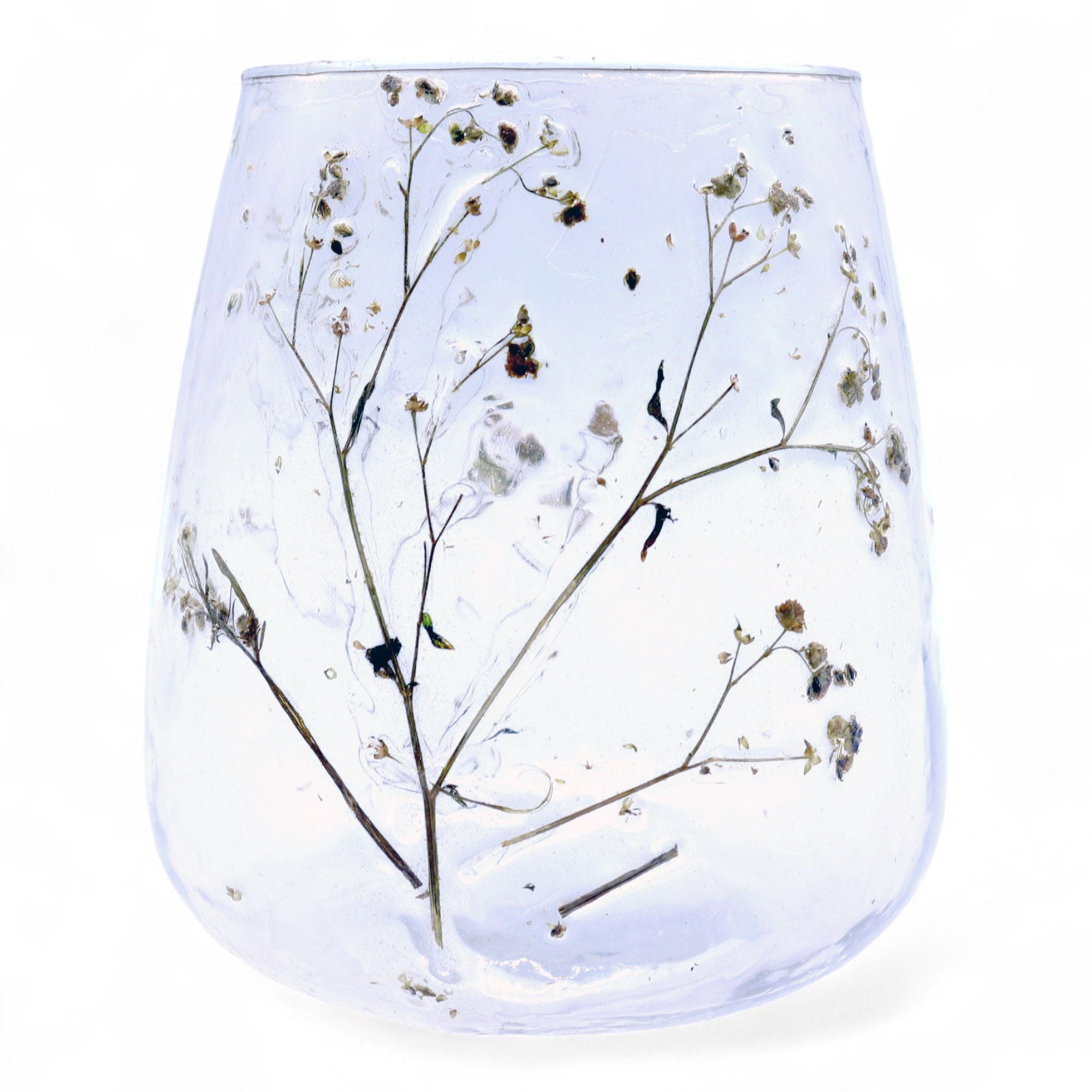 Natural Floral Glass Vase Candle Holder – Margarita