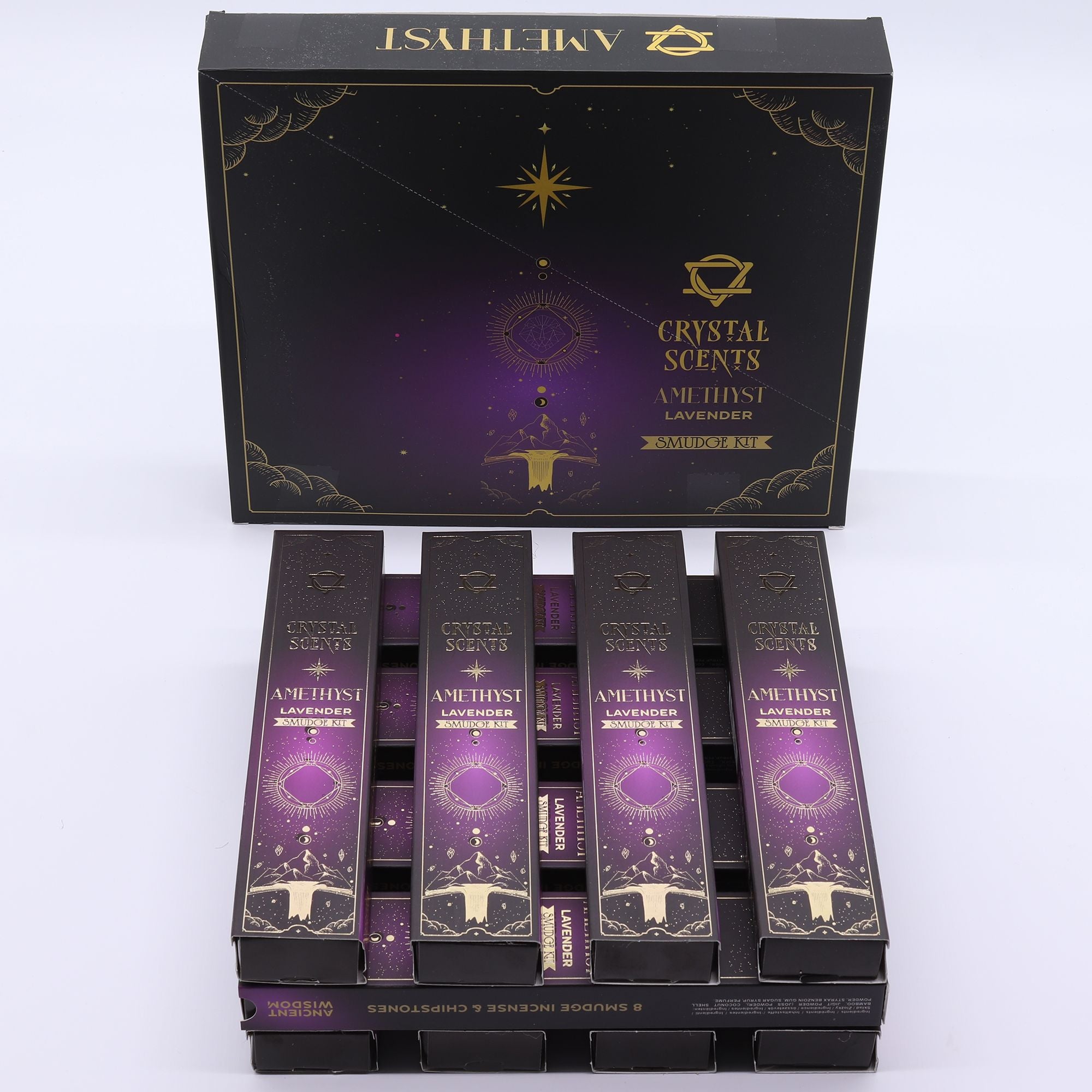 Crystal Scents Smudge Incense - Amethyst -  Lavender
