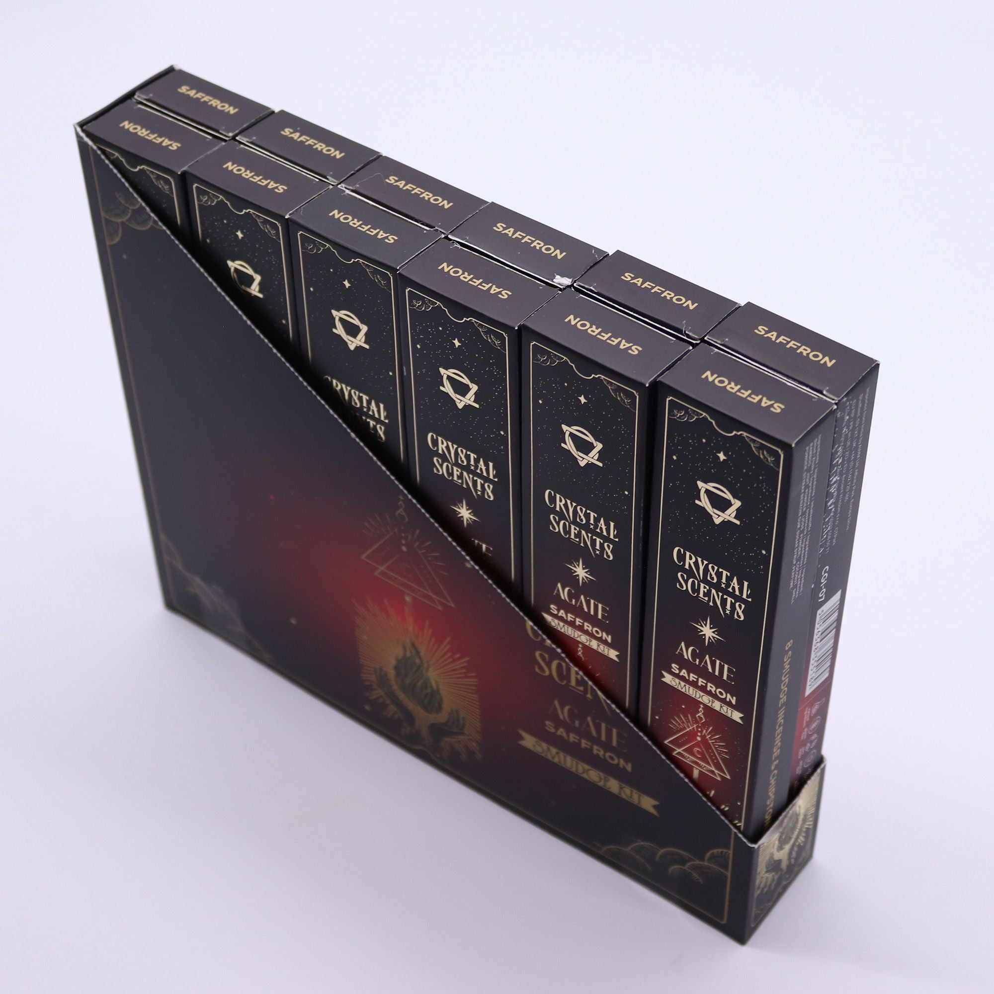 Crystal Scents Smudge Incense - Red Agate - Saffron