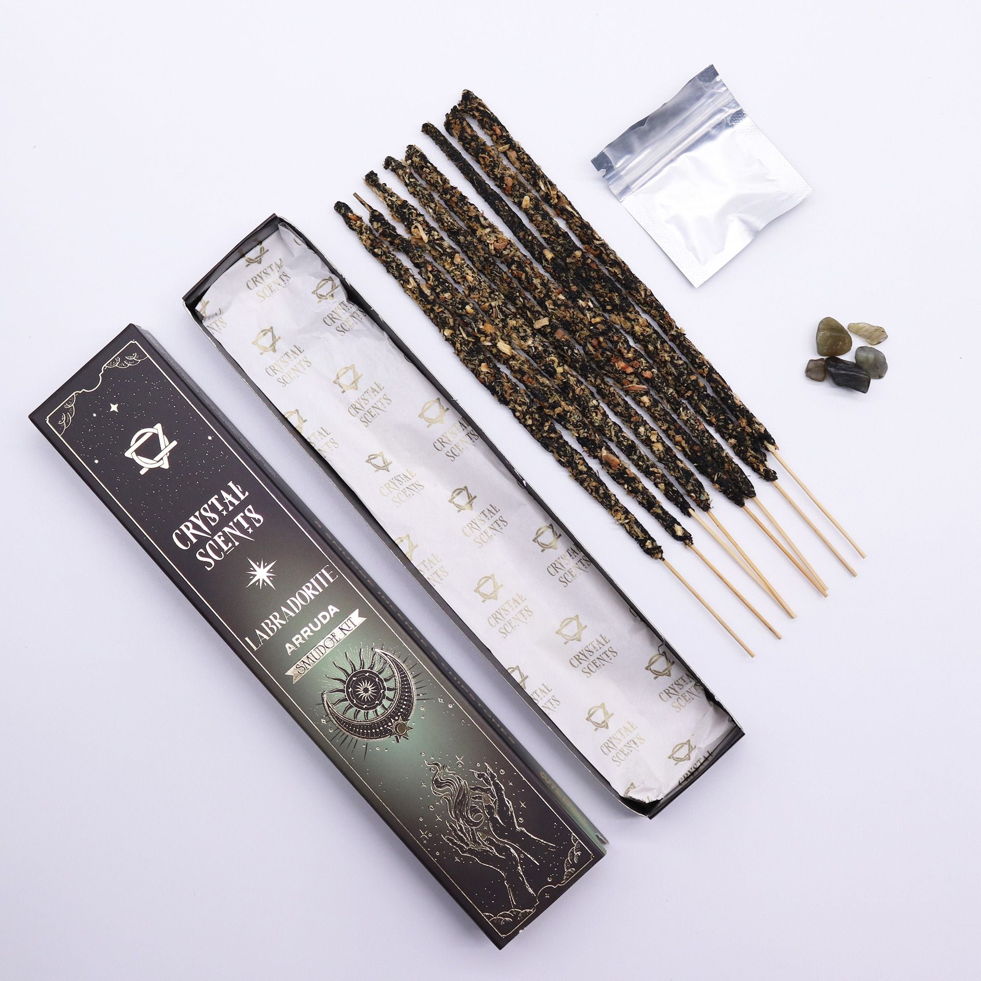 Crystal Scents Smudge Incense - Labradorite - Arruda