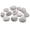 African Tumble Stone x12 - Medium - White Howlite (Magnesite)