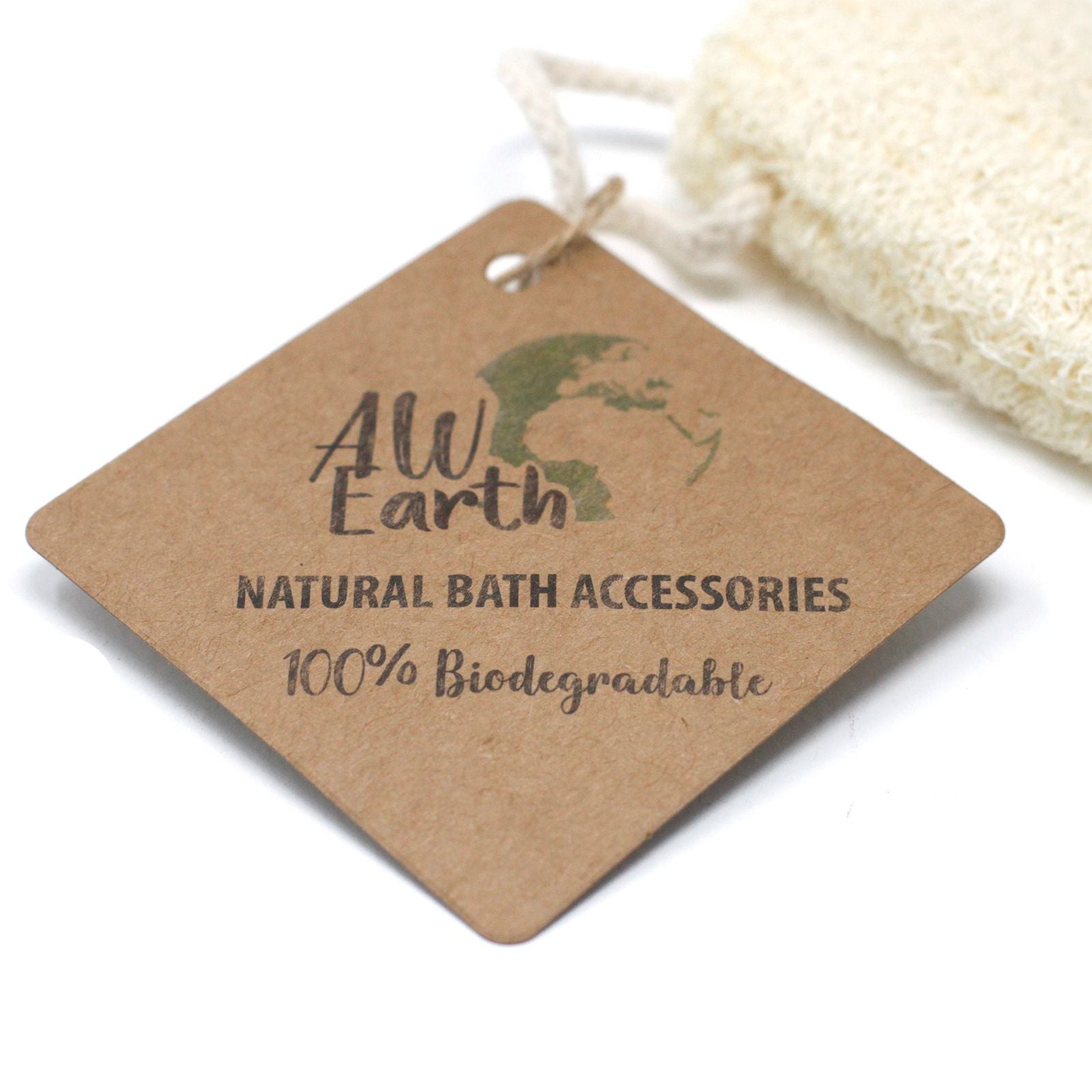 Natural Loofah Scrub on Rope 5" 12.7 cm