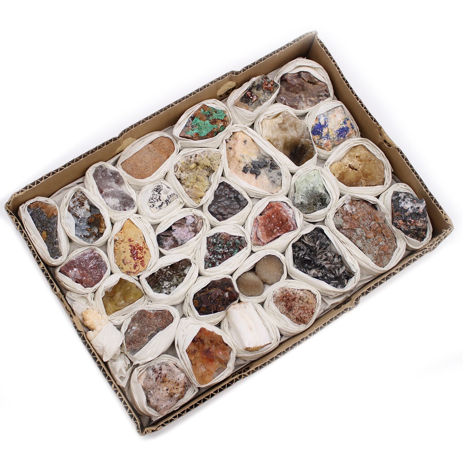 Mineral Specimens - Mixed Pieces (Approx. 24 Pieces per Tray)