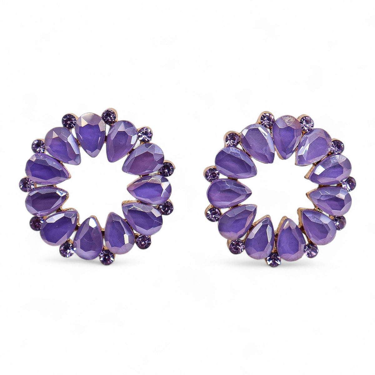 Lavender Vintage Glass Earrings - Loop
