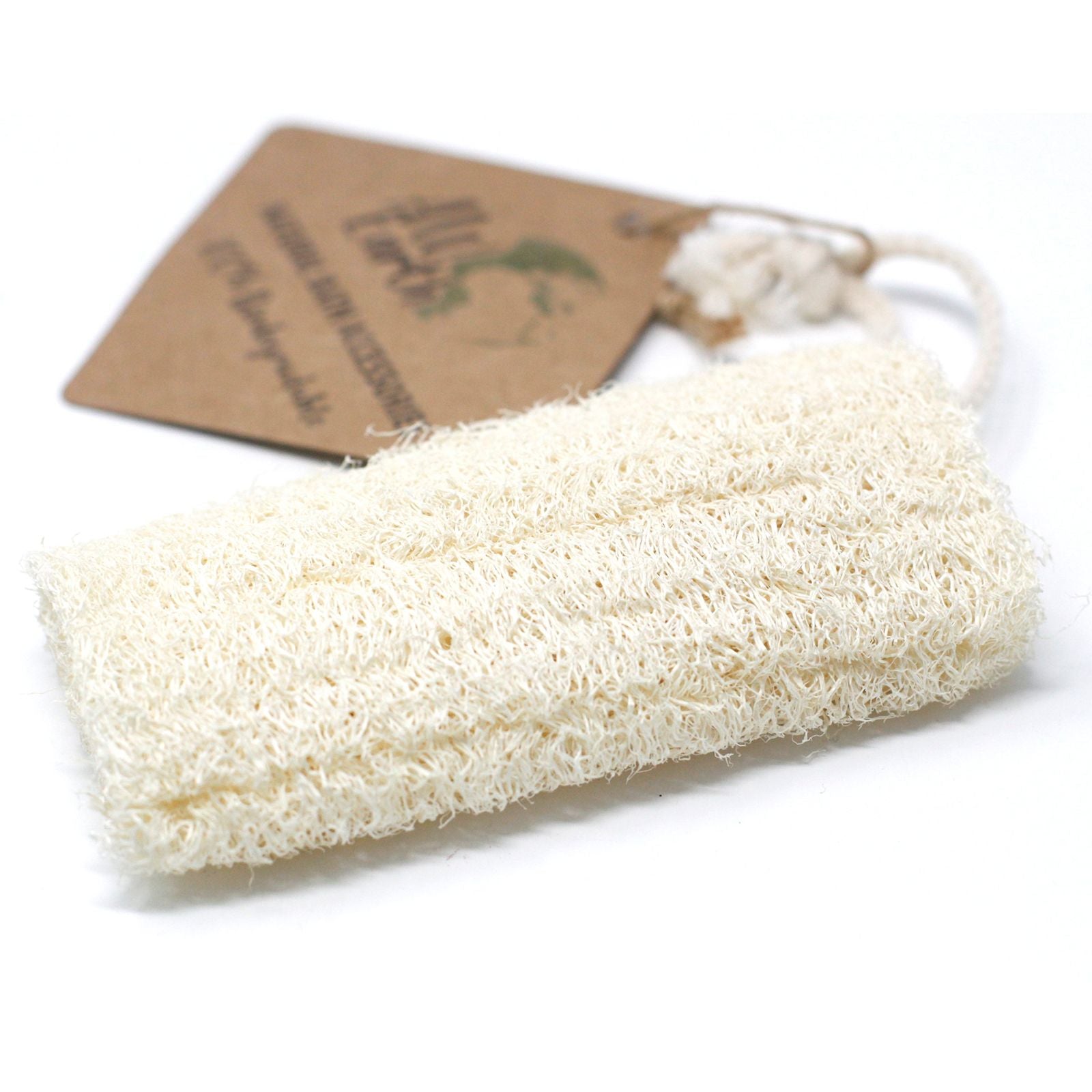 Natural Loofah Scrub on Rope 5" 12.7 cm
