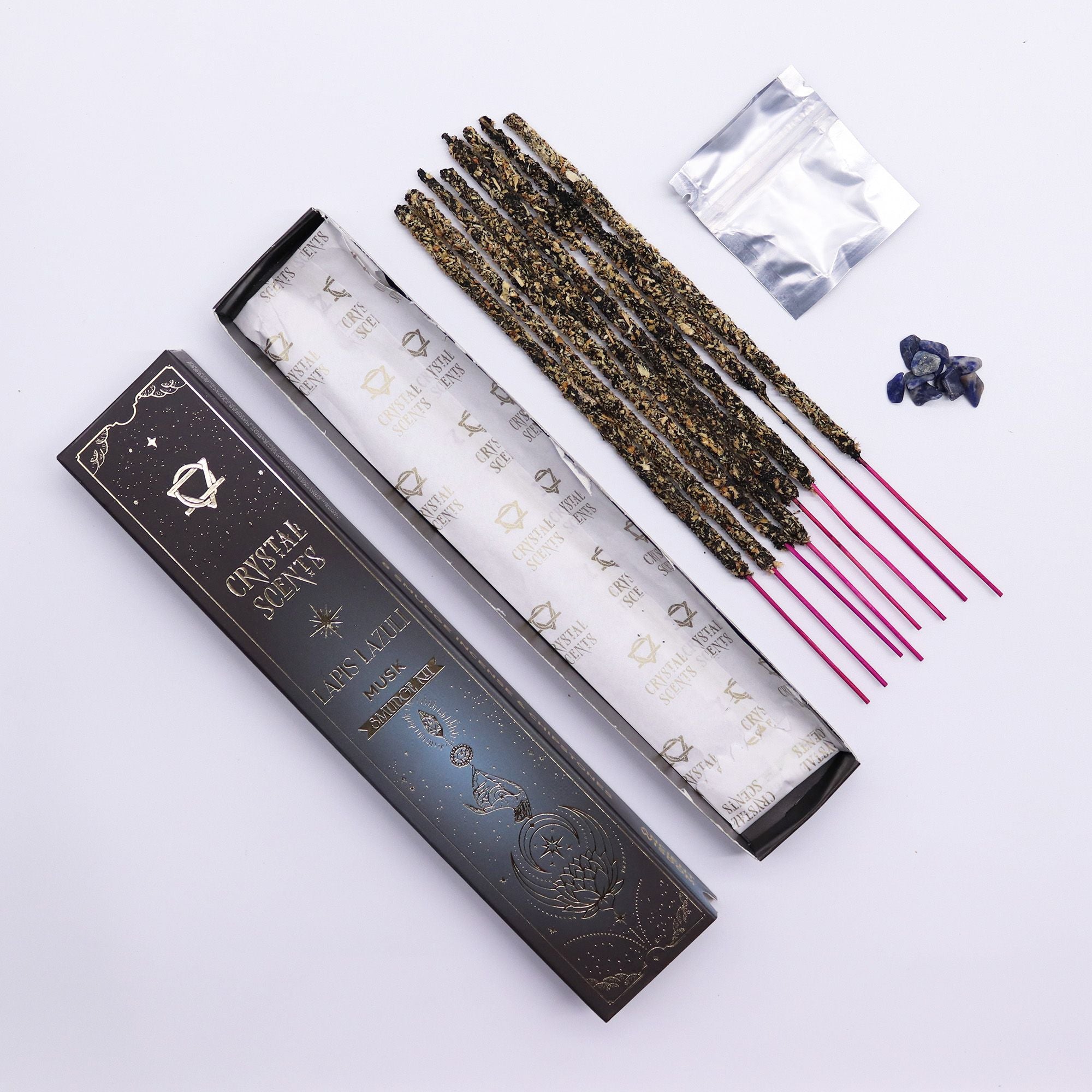 Crystal Scents Räucherstäbchen – Lapislazuli – Moschus