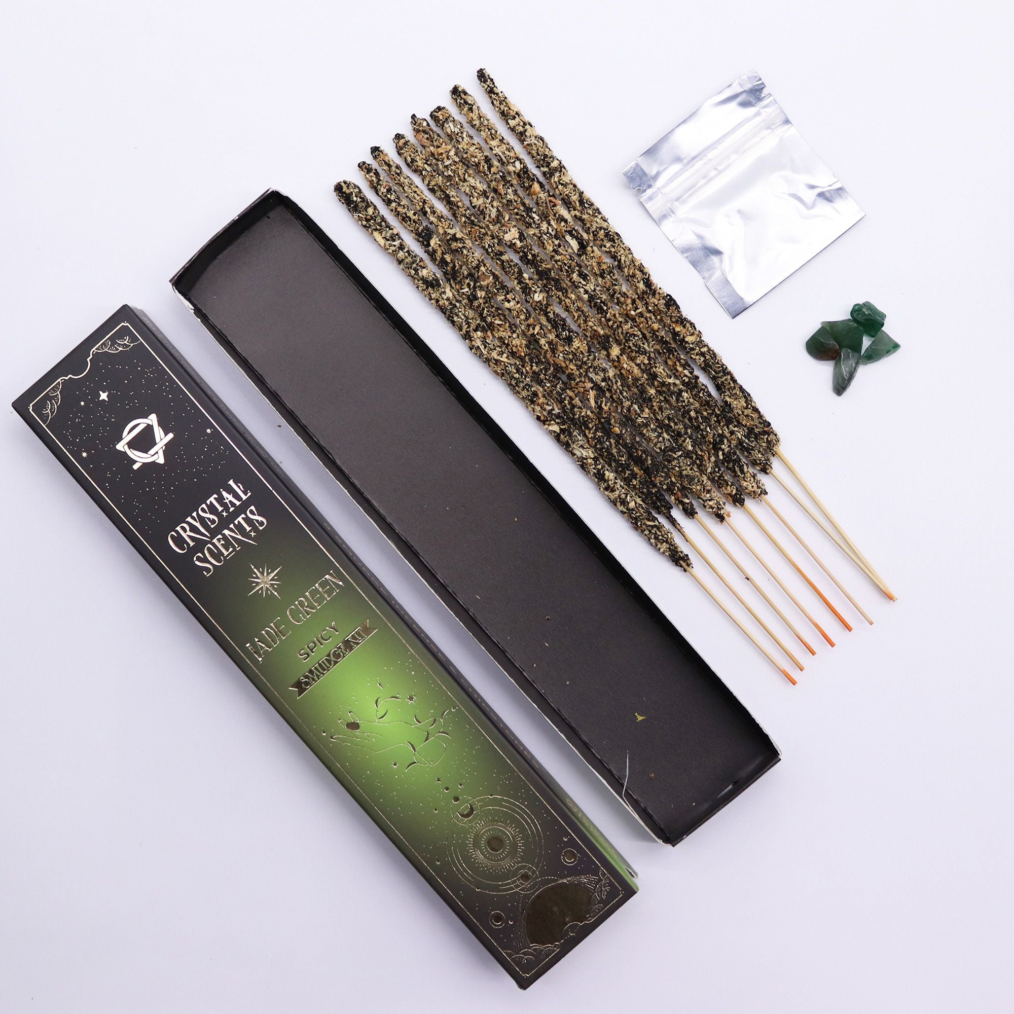 Crystal Scents Smudge Incense - Jade - Spicy
