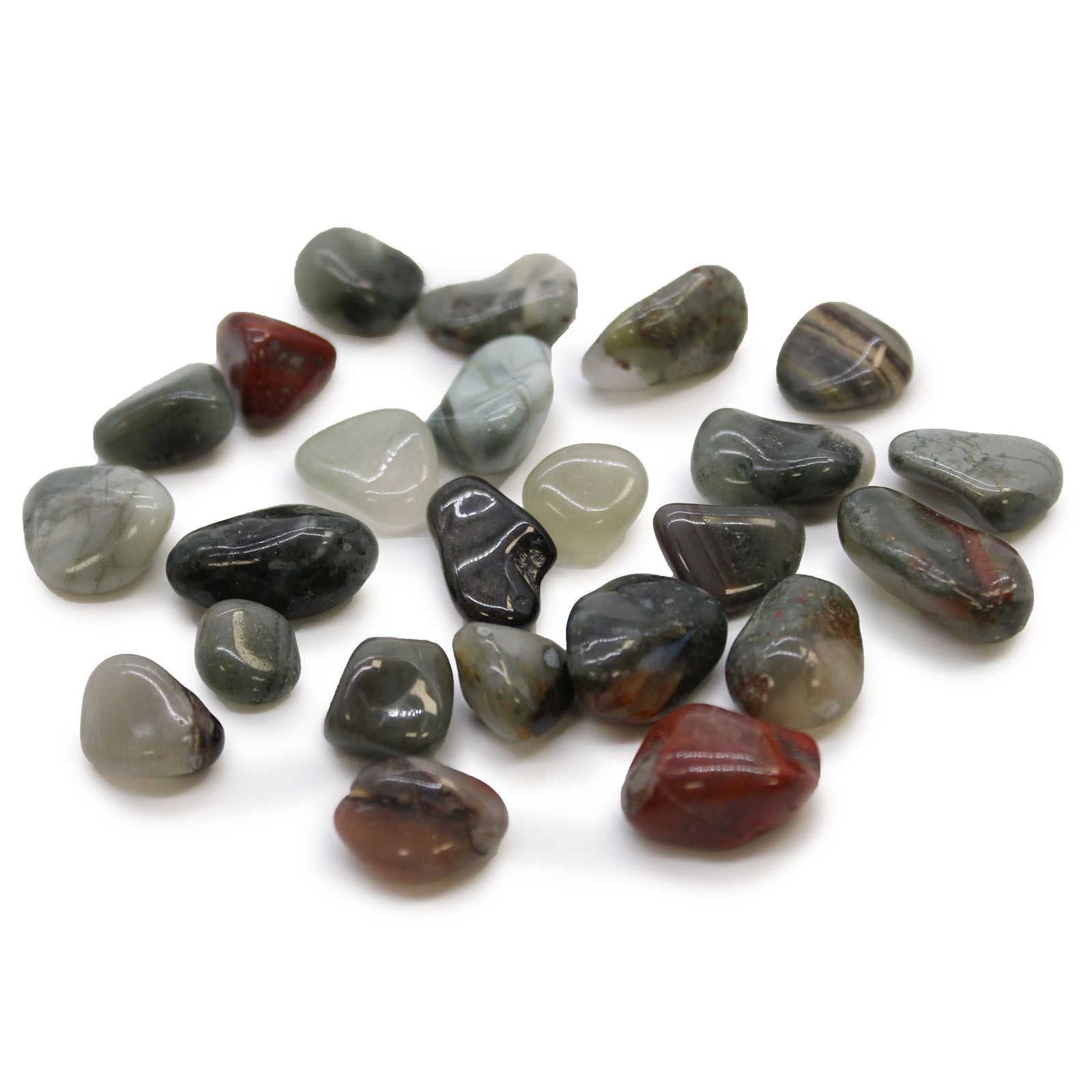 African Tumble Stone x24 - Small - Bloodstone (Sephtonite)