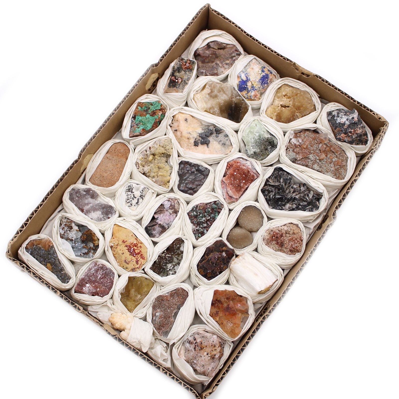 Mineral Specimens - Mixed Pieces (Approx. 24 Pieces per Tray)