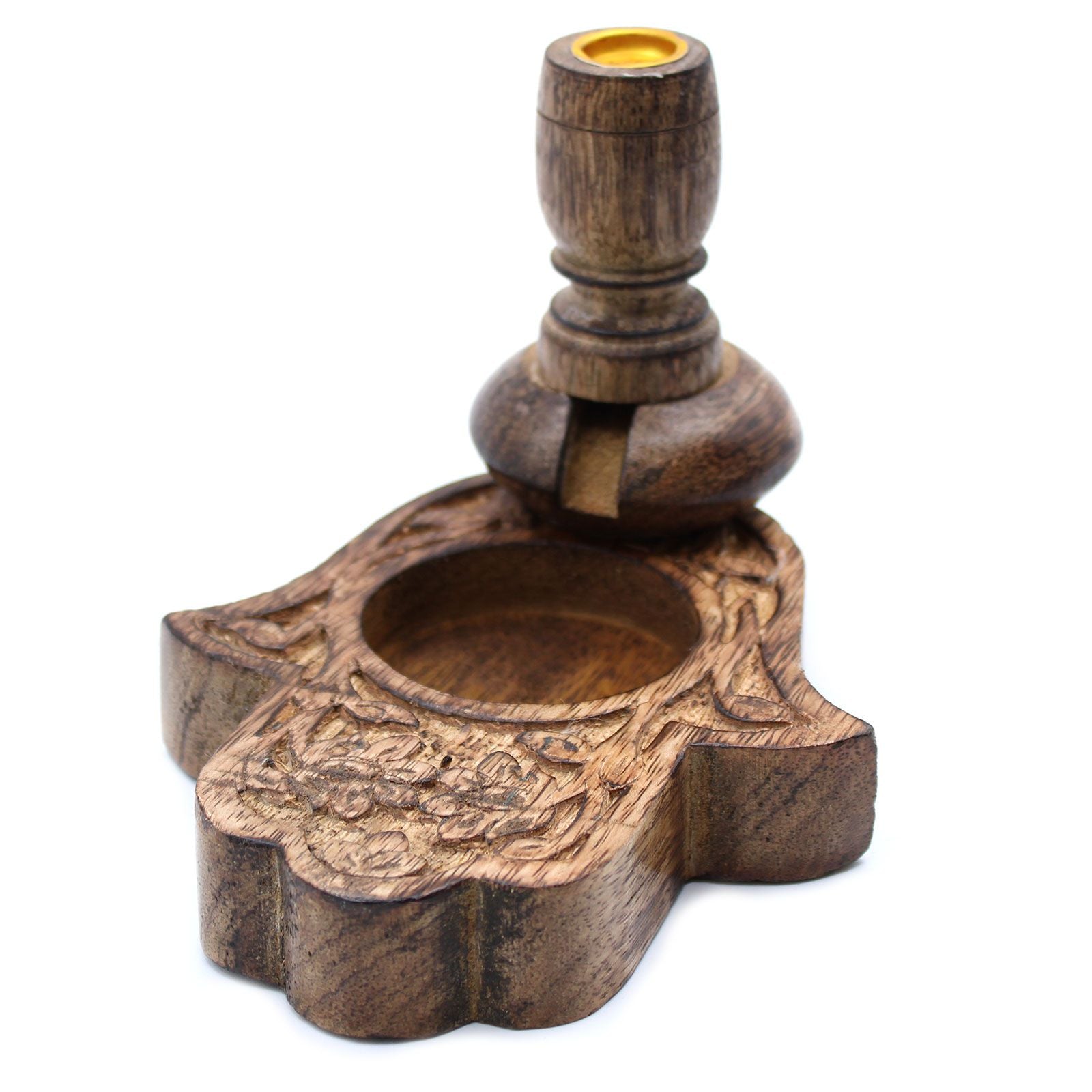 Mango-Holz-Räucherkegel-Brenner klein – Hamsa