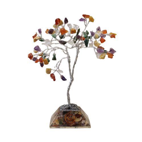 Gemstone Tree (80 Stones) - Multi Stones on Orgonite Base