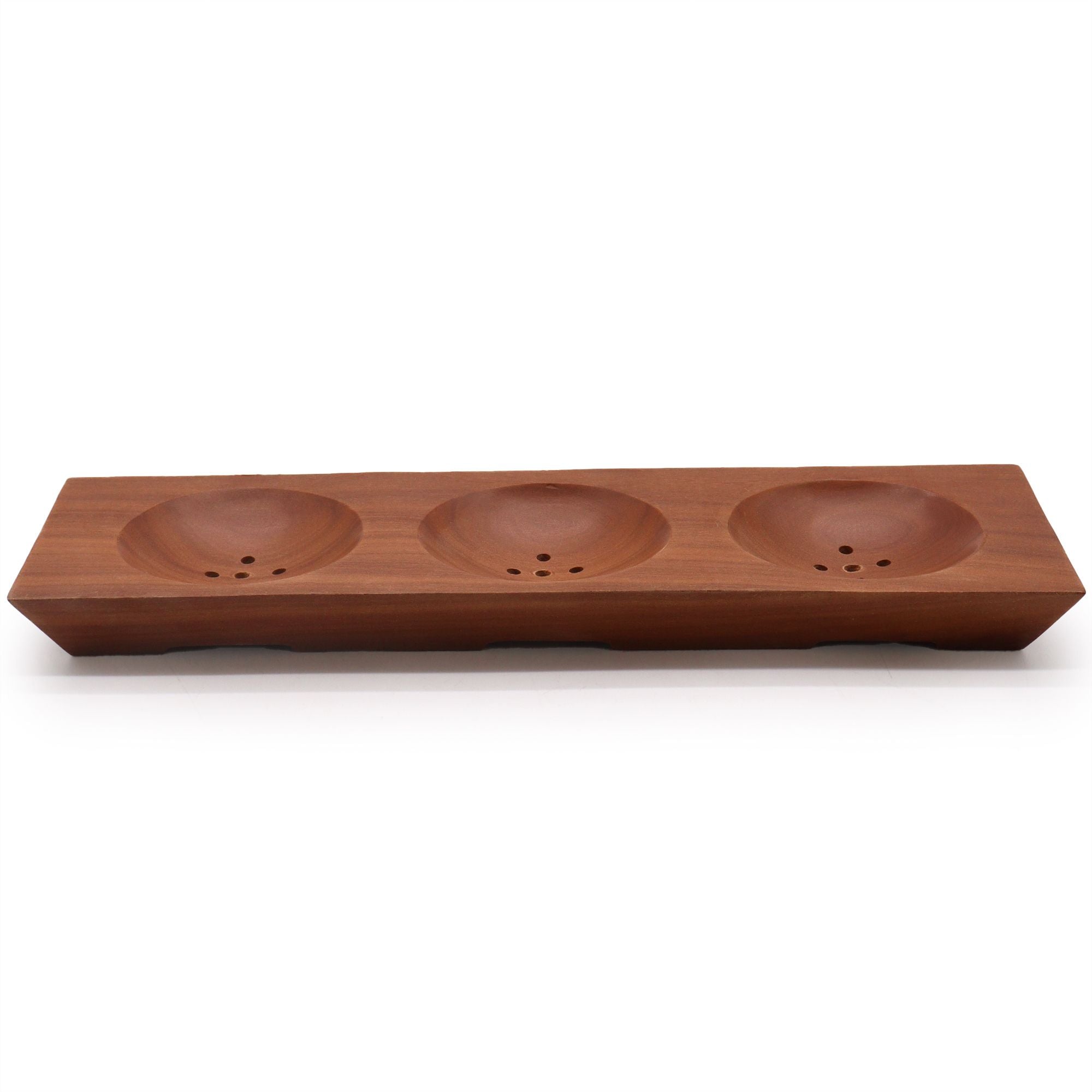 Mahogany Soap Dish - Three Bay