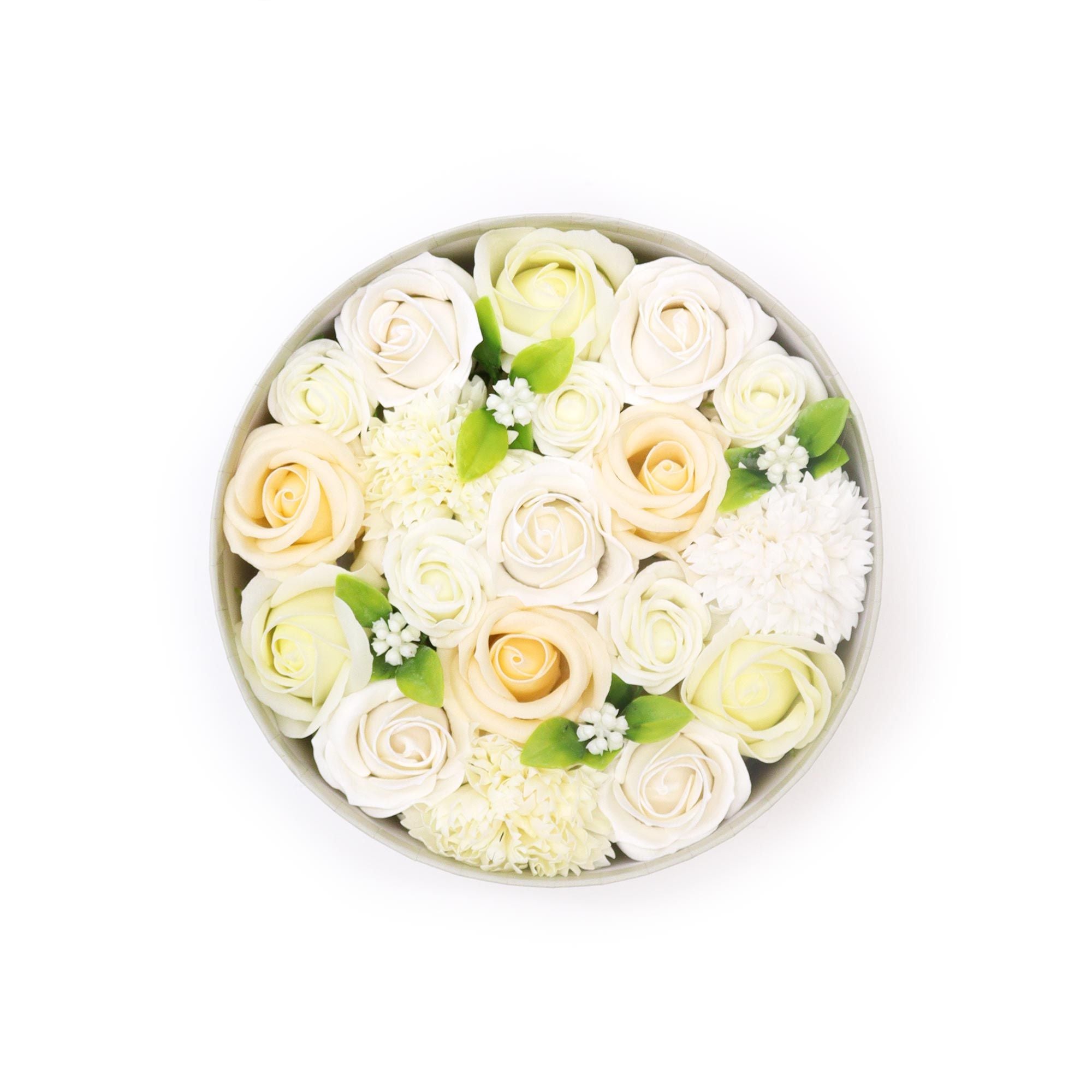 Merci Round Gift Box – Wedding Blessings White & Ivory
