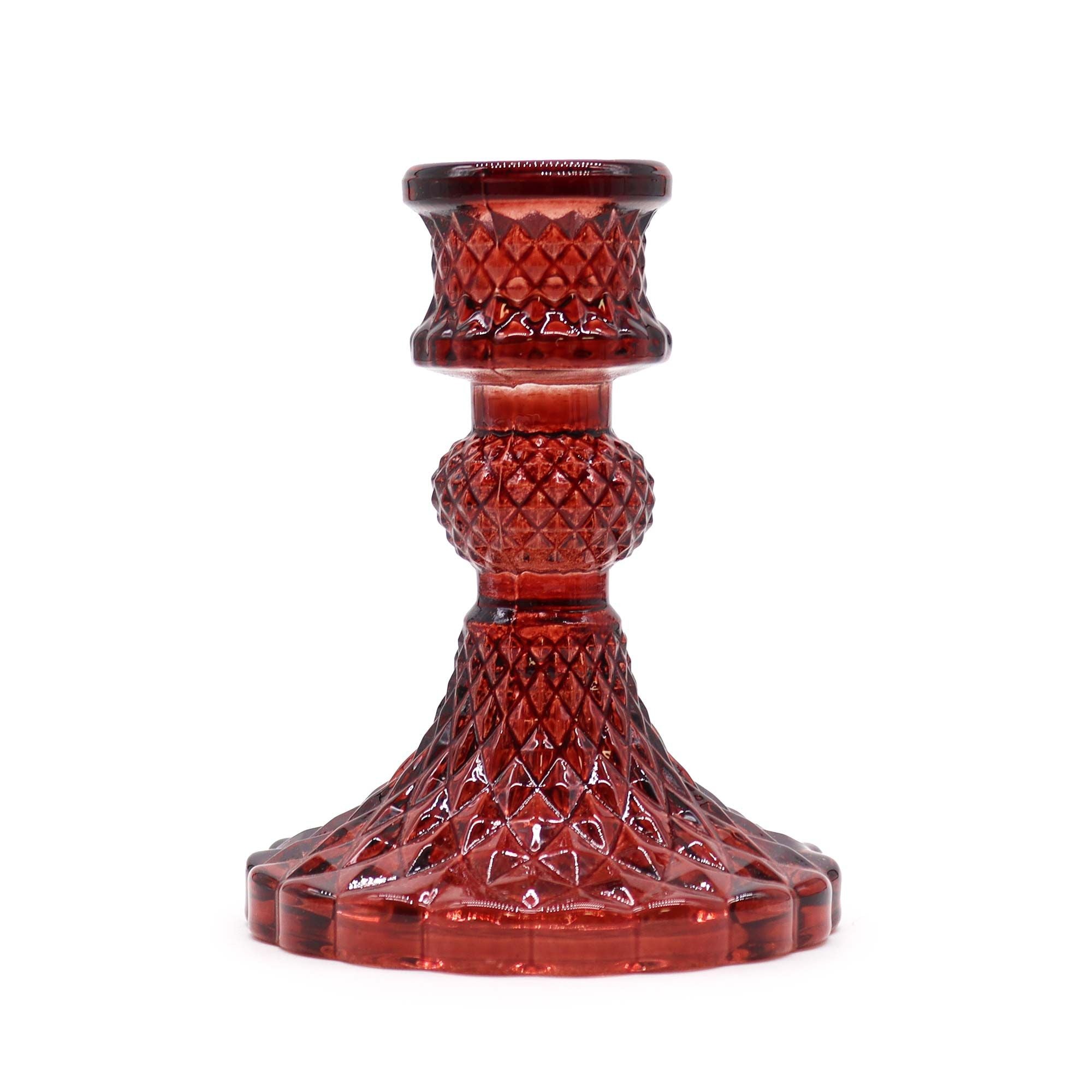 Vintage Dinner Candle Holder Set of 2 – Vampire Red