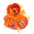 Heart Box of 3 - Peach Roses