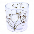 Natural Floral Glass – Straight Candle Holder – Margarita