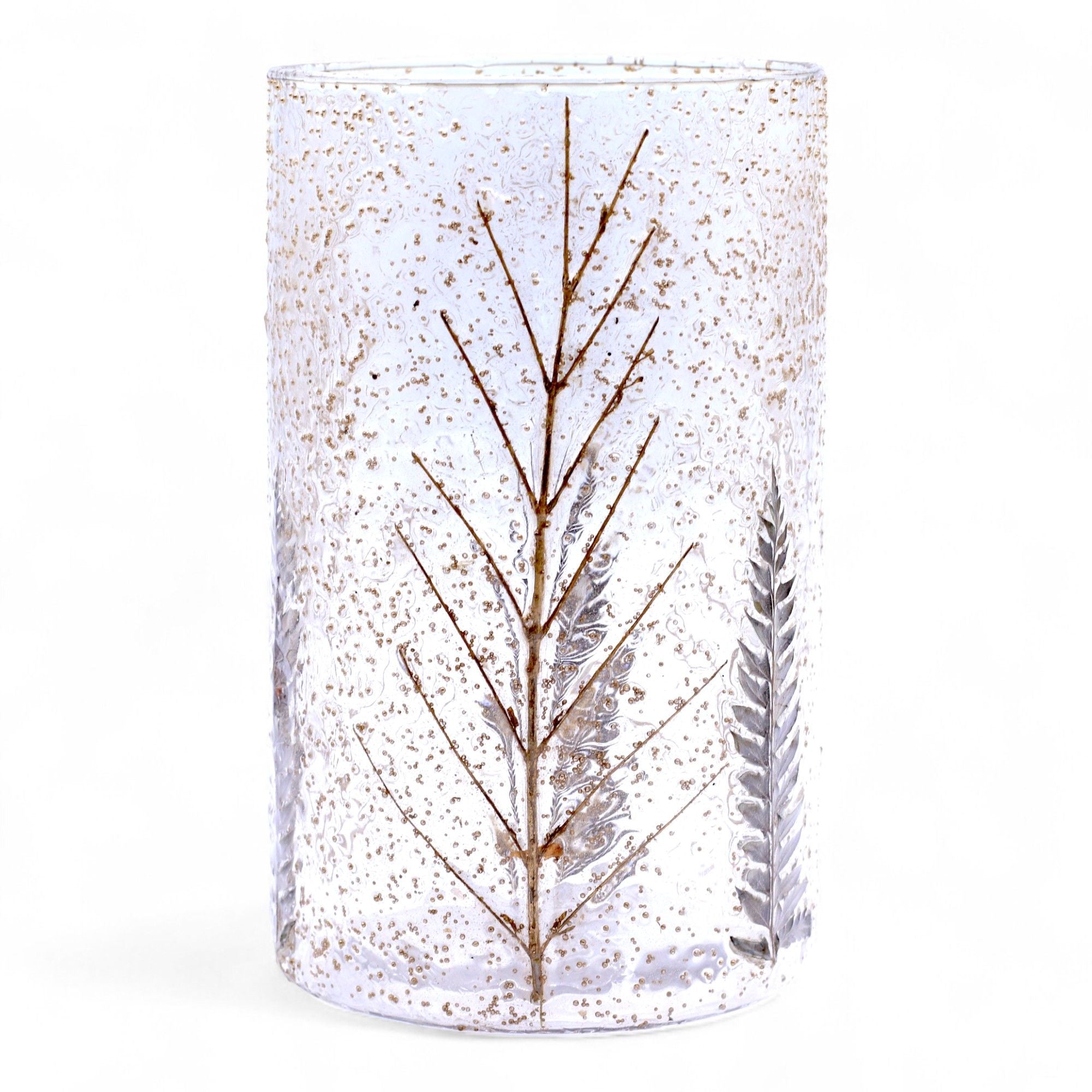 Natural Floral Glass – Tall Vase Candle Holder – Pino