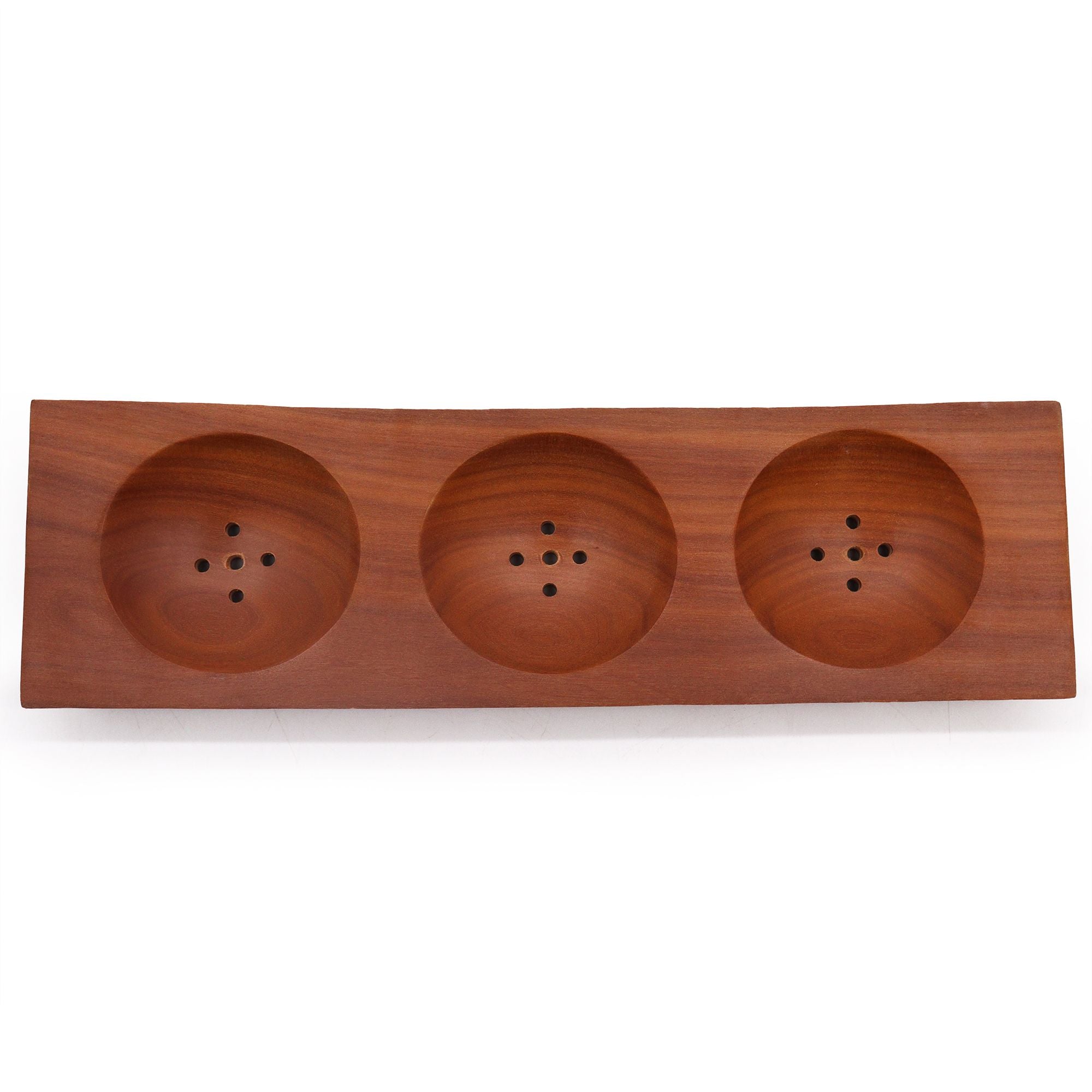 Mahogany Soap Dish - Three Bay