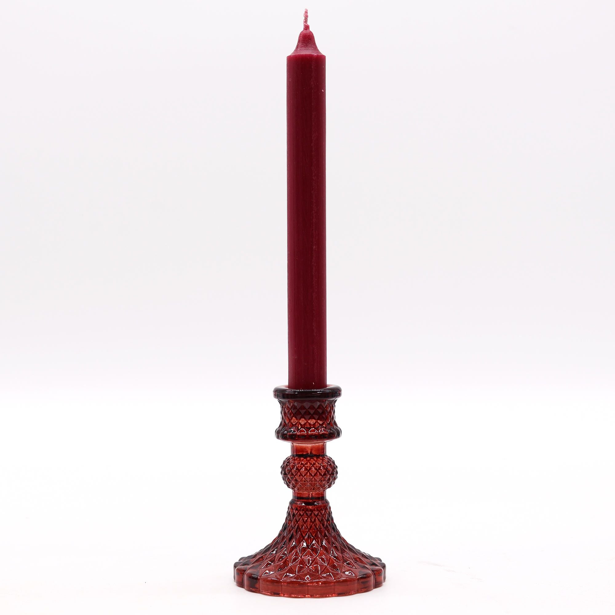 Vintage Tafelkerzenhalter 2er-Set – Vampirrot