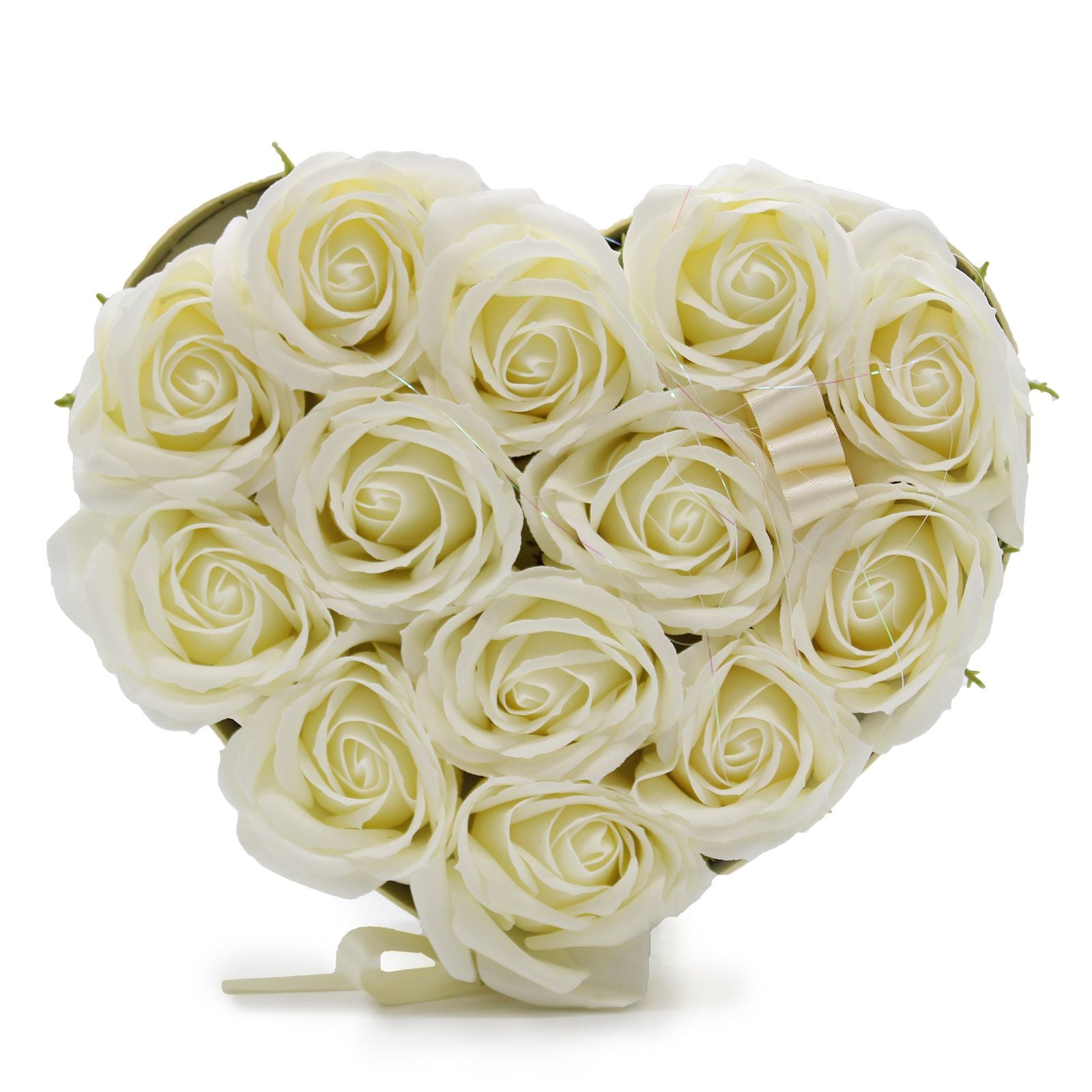Flower Heart Box - Cream Roses