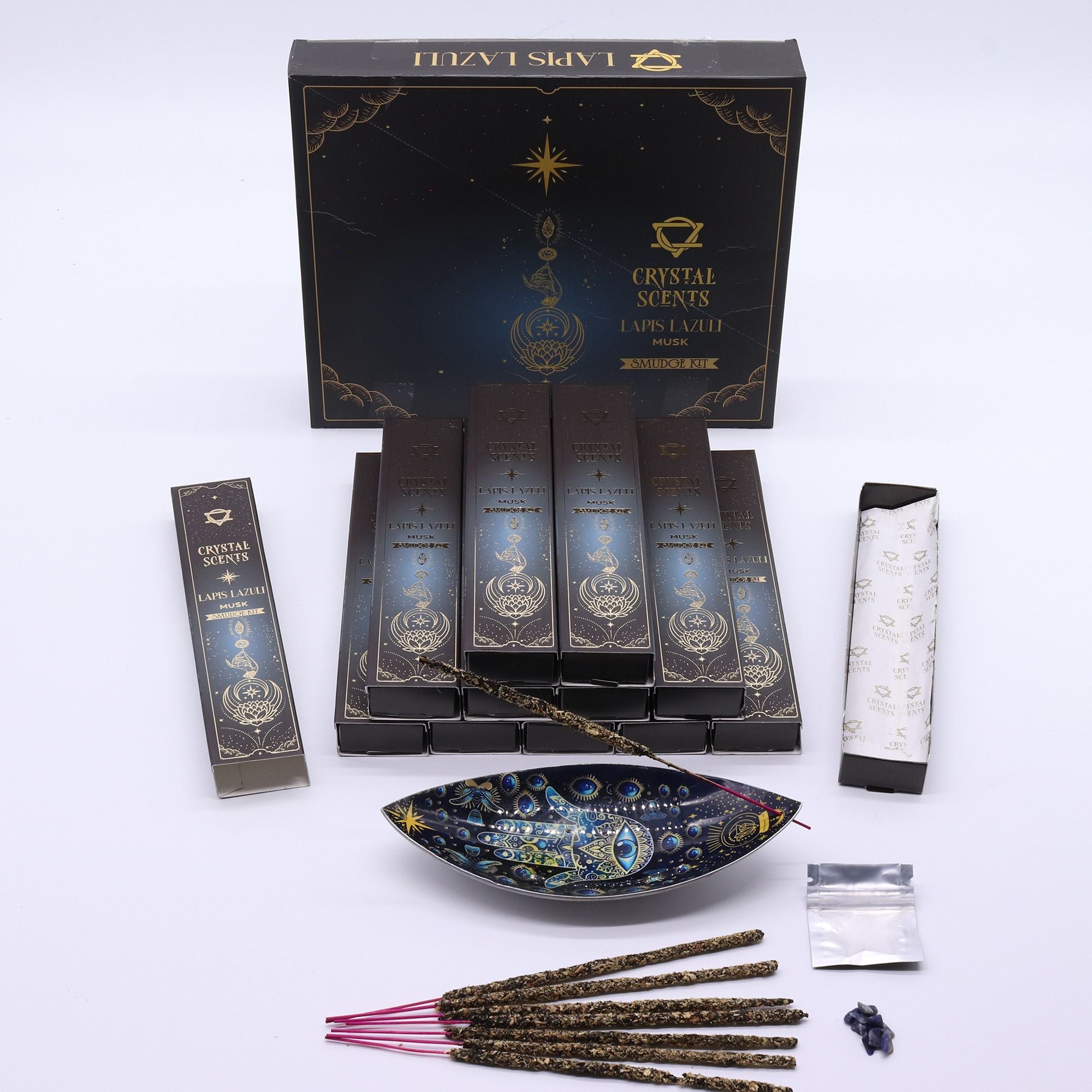 Crystal Scents Räucherstäbchen – Lapislazuli – Moschus