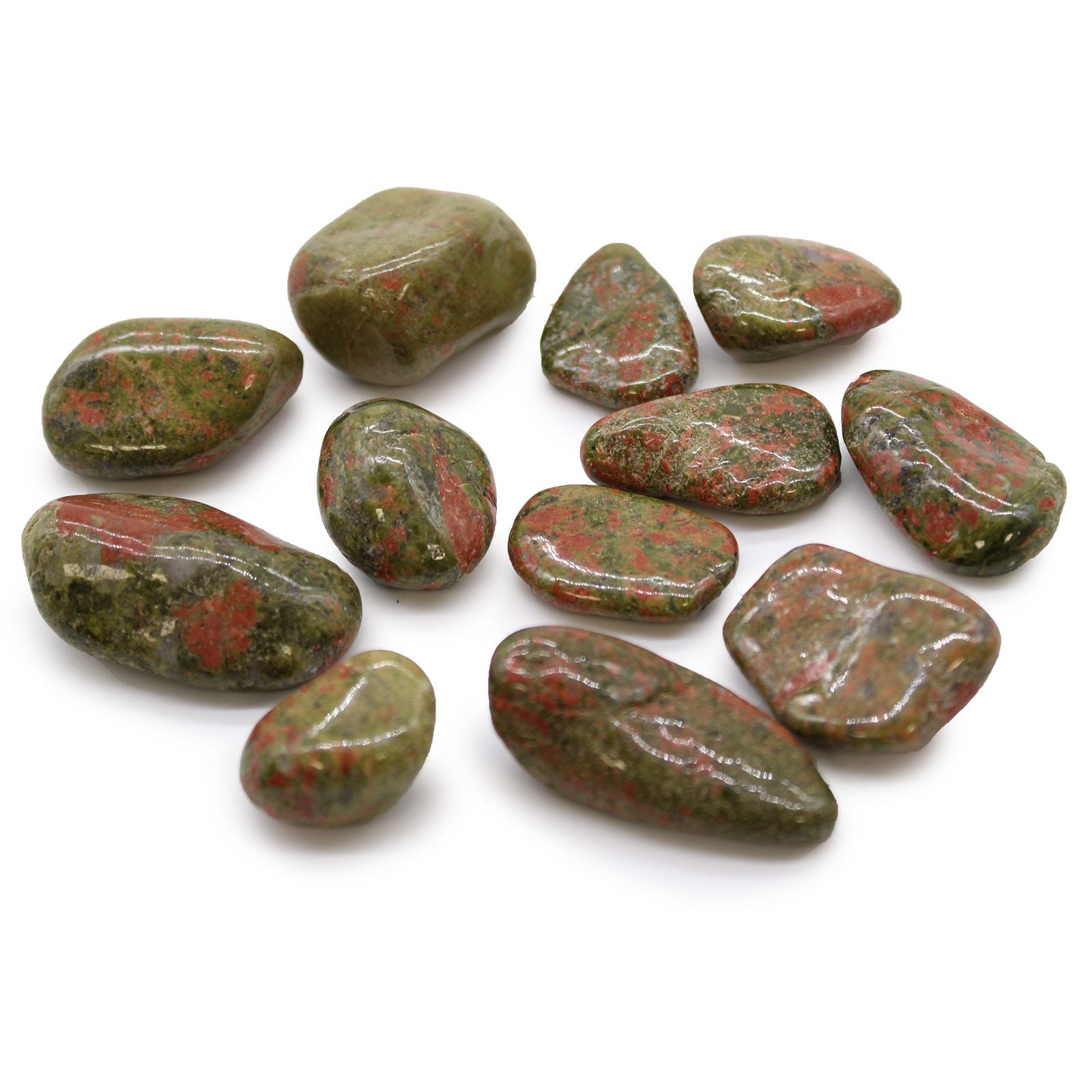 African Tumble Stone x12 - Medium - Unakite