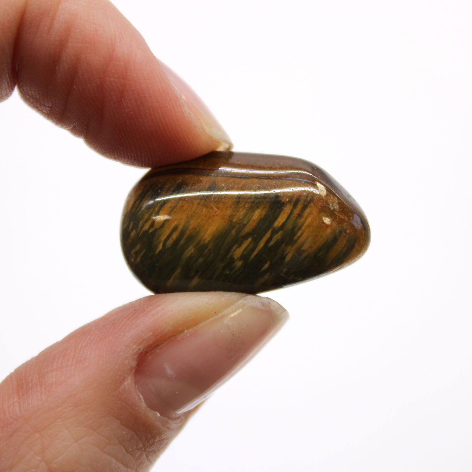 African Tumble Stone x24 - Small - Tigers Eye (Varigated)