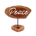 Wooden Candle Holder Sign – Peace