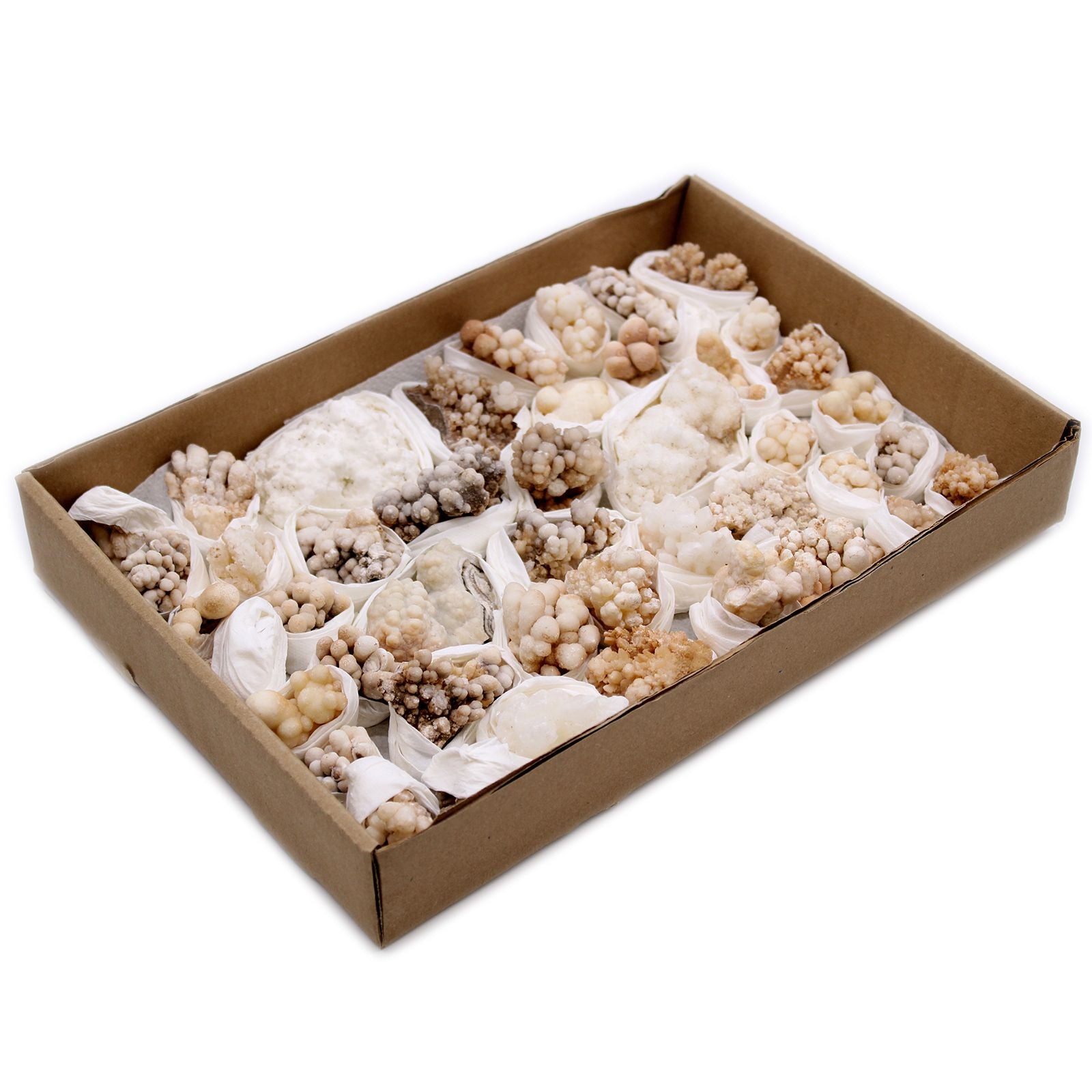Mineral Specimens - Flower Calcite (Approx. 20 Pieces per Tray)