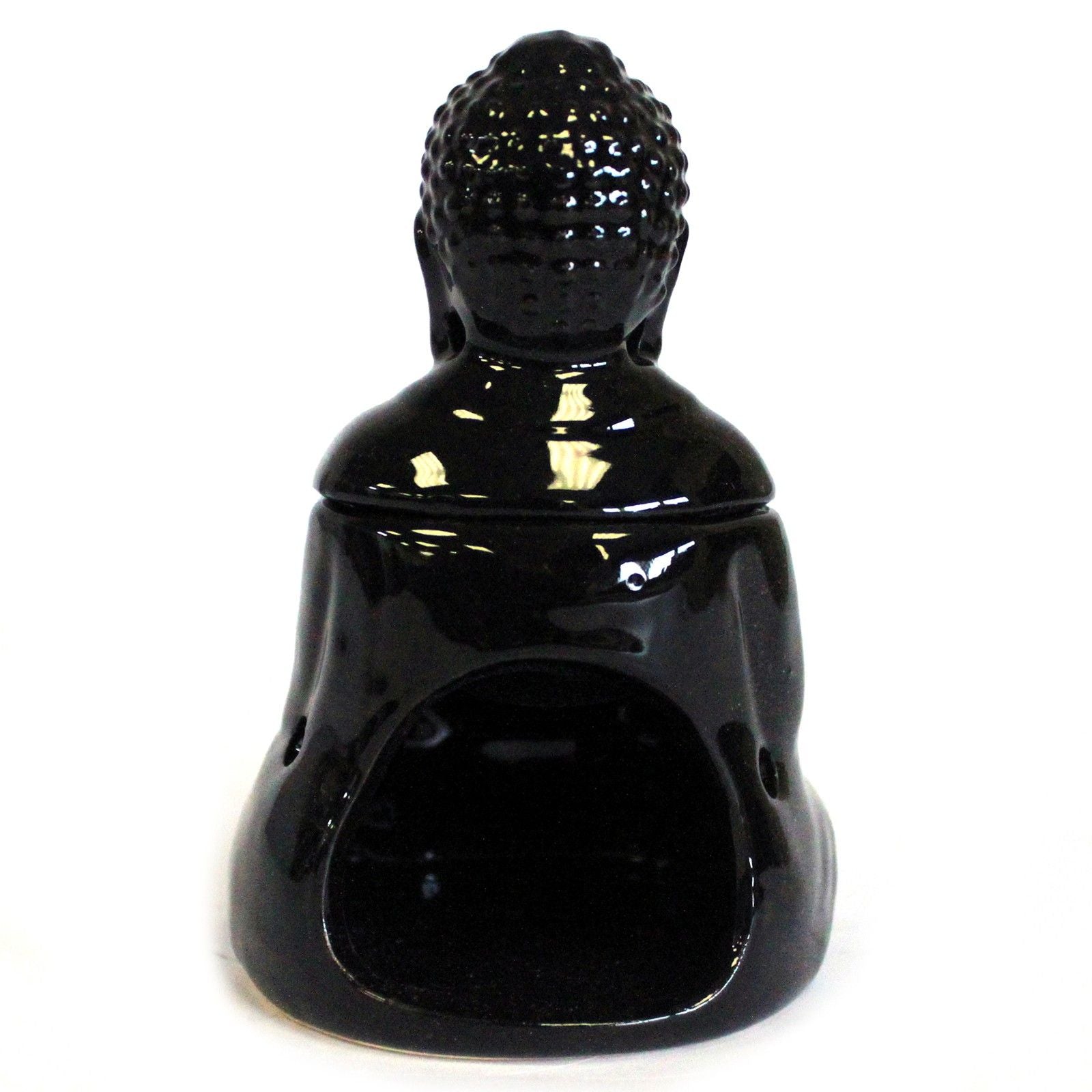 Sitzender Buddha Ölbrenner - Schwarz